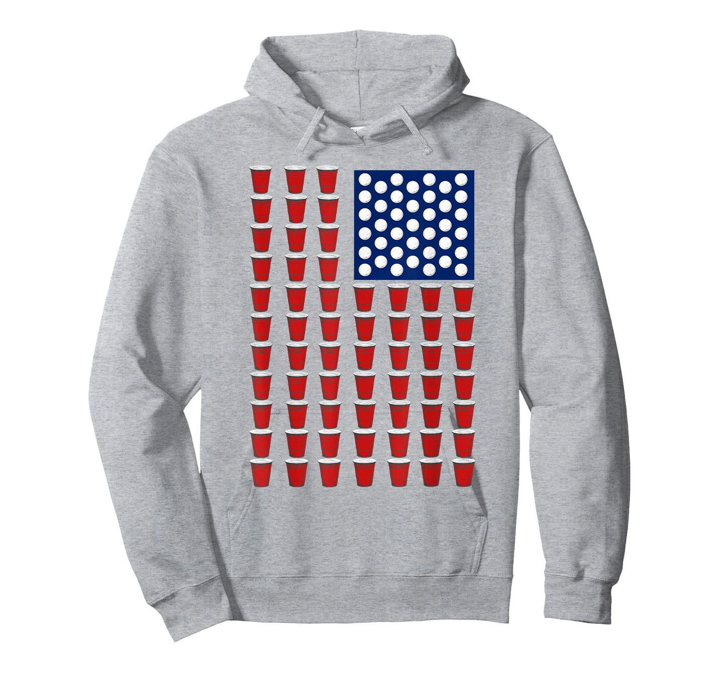 4th of July Trendy Red Solo Cup Beer Pong USA Flag T-Shirt