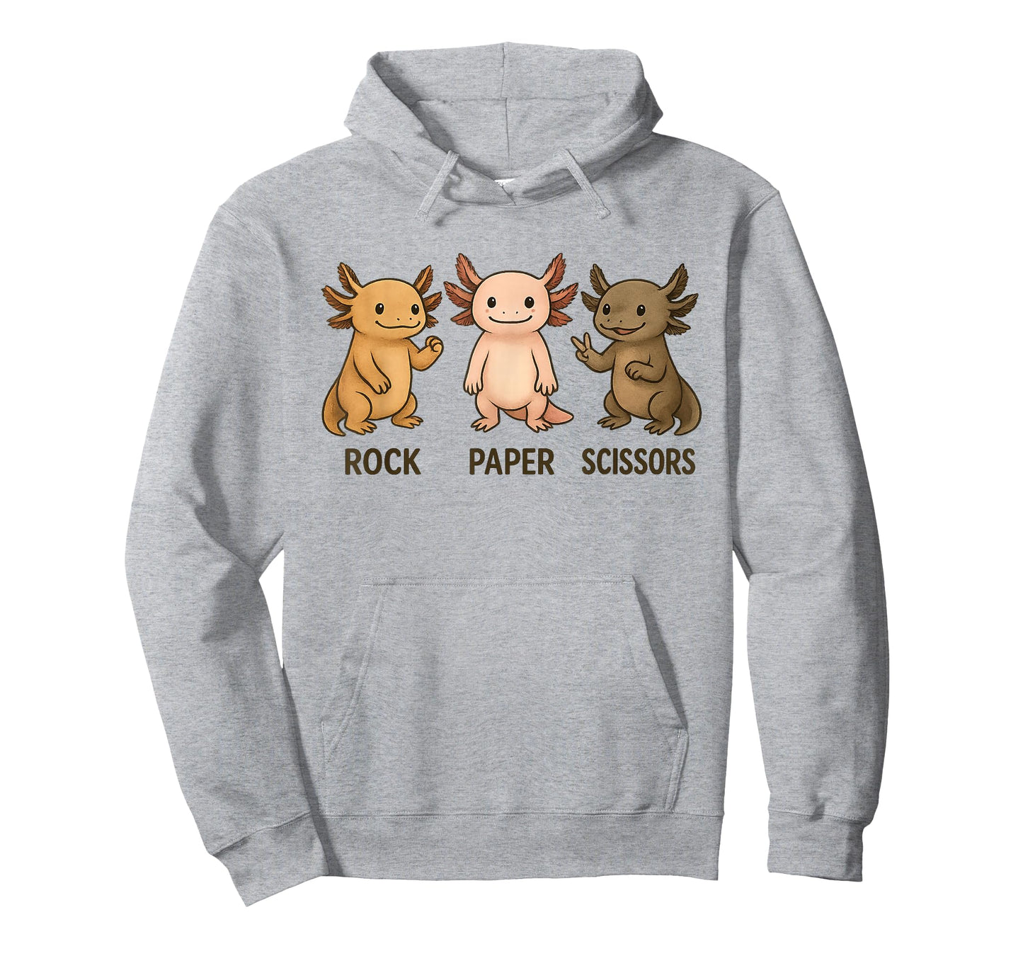 Funny Hand Game Axolotl Rock Paper Scissors – Cute Axolotl T-Shirt