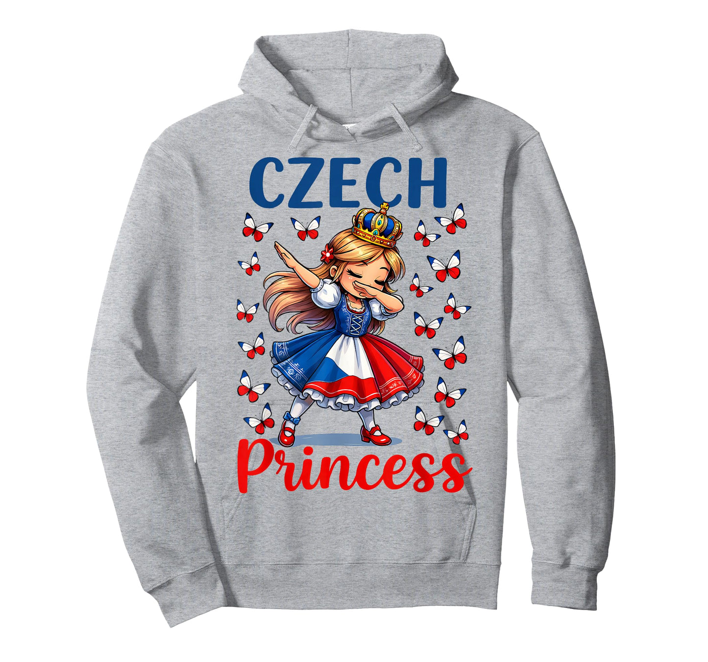 Czech Princess Dabbing Girl Cute Czechia Pride Outfit Girls T-Shirt
