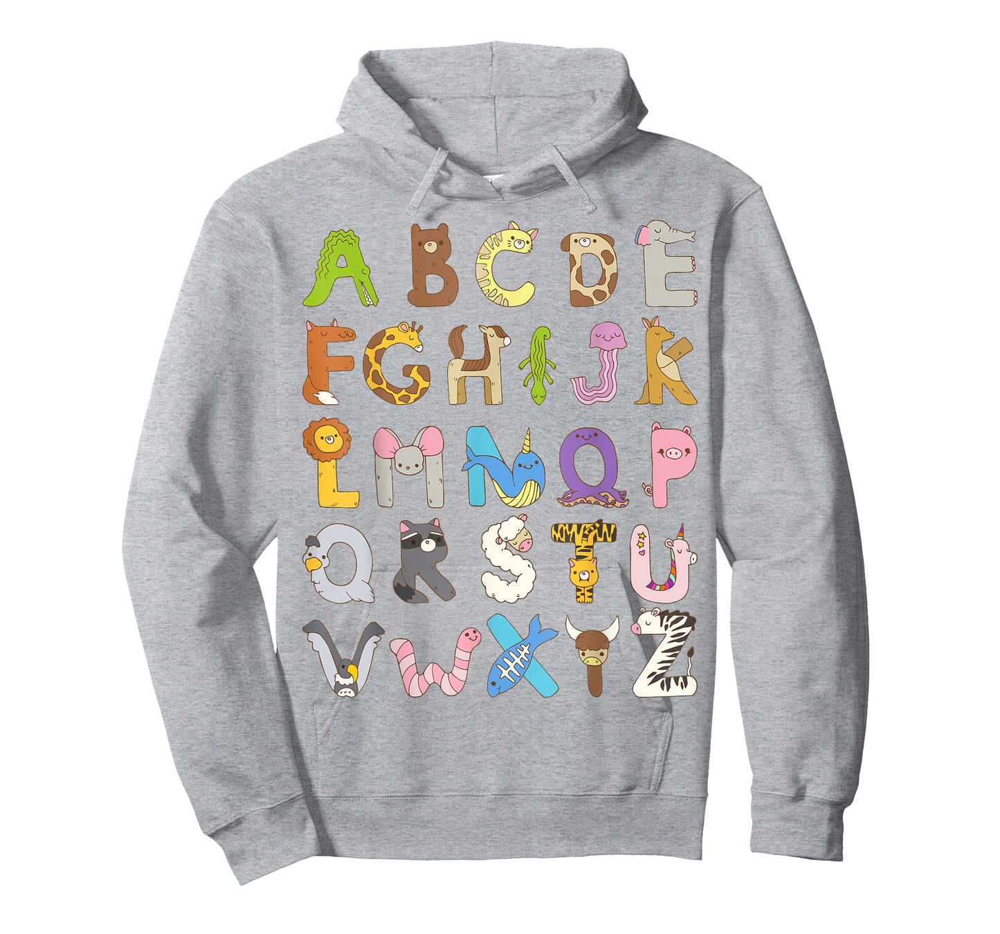 ABC Animals Alphabet Graphic Boys Girls Kindergarten Teacher T-Shirt