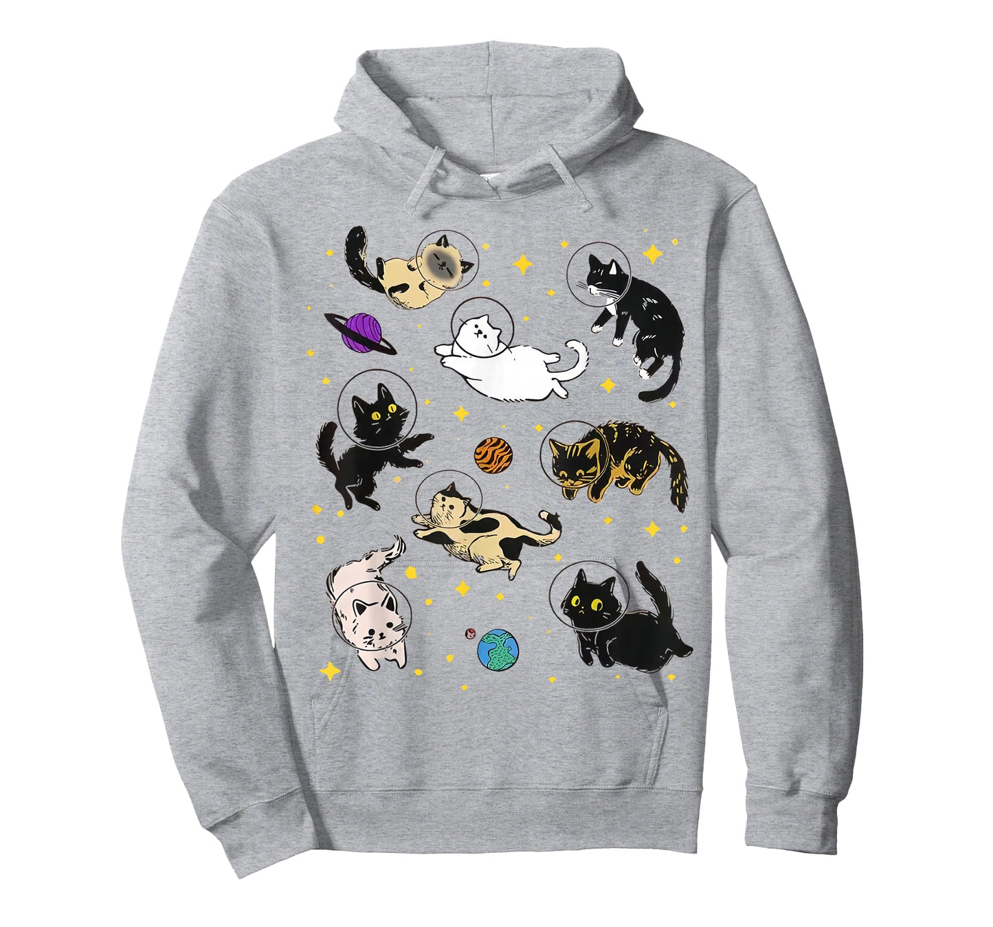 Funny Catsa Cat Astronauts Kitten Space Women Girls Kids Men T-Shirt