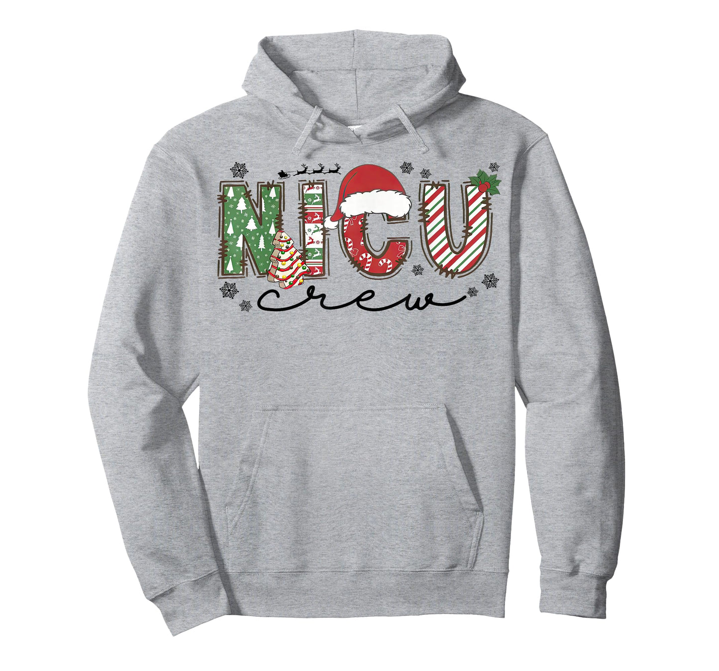 Christmas Nicu Nurse Crew Santa Hat Nursing Xmas T-Shirt