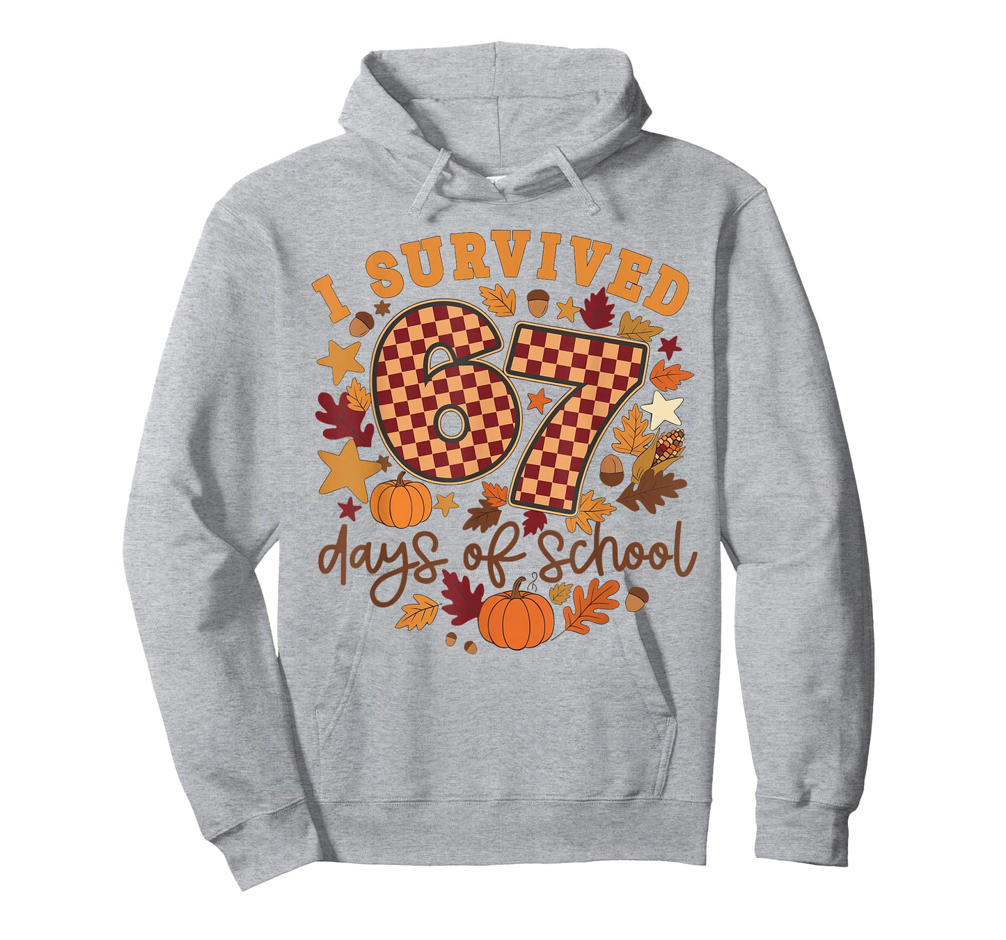 I Survived 67 Days of School Funny Teacher Thanksgiving Fall T-Shirt