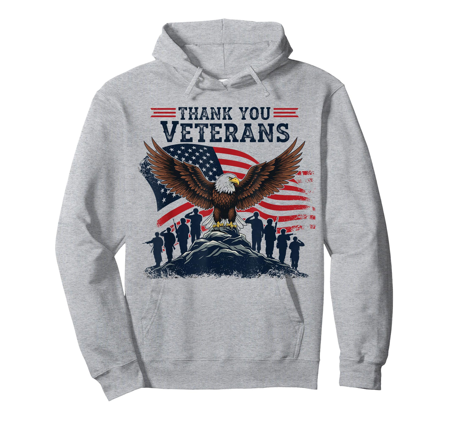 Thank You Veterans Patriotic American Flag Veterans Day T-Shirt