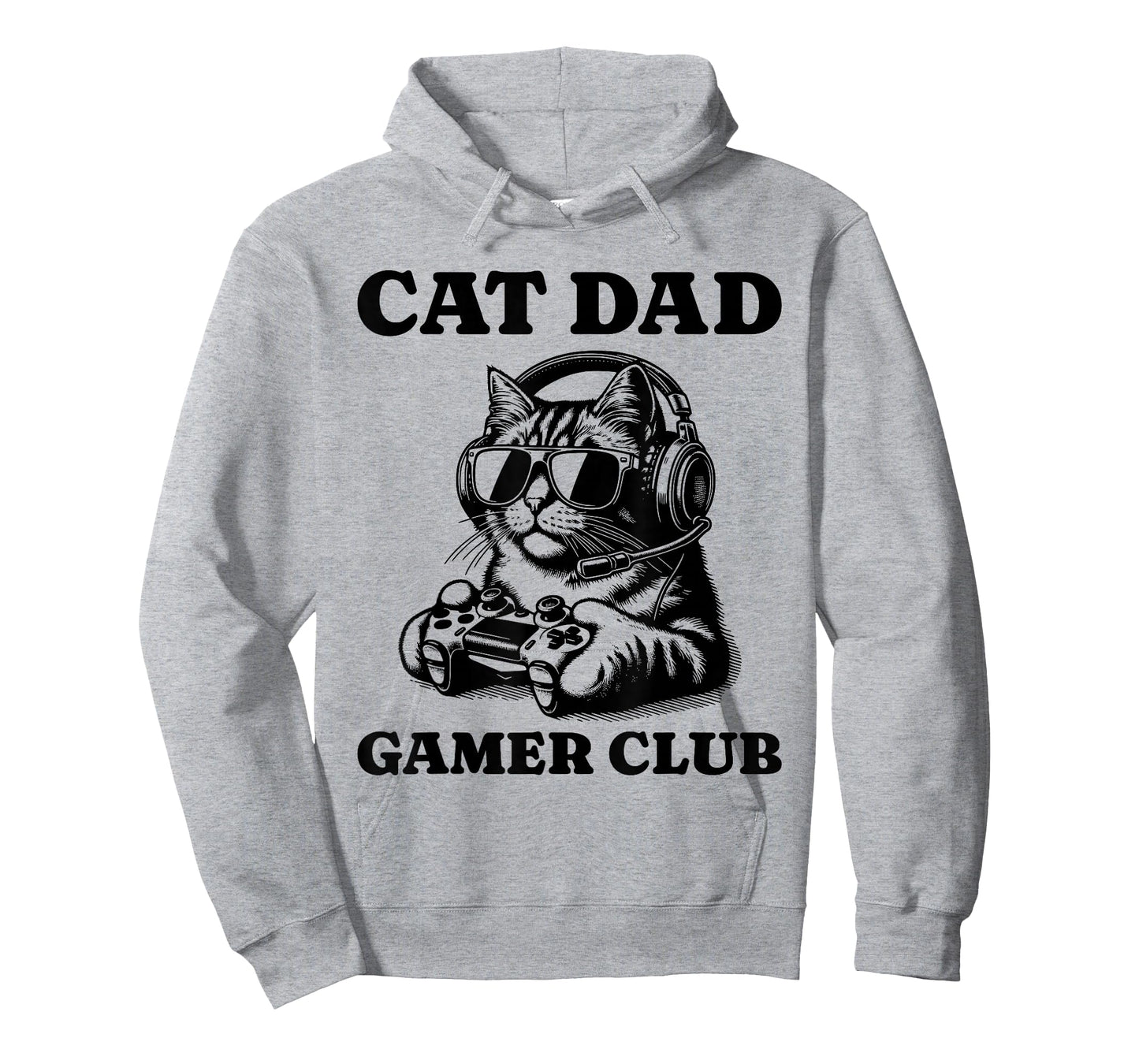 Cat Dad Gamer Club Video Games Cat Player T-Shirt
