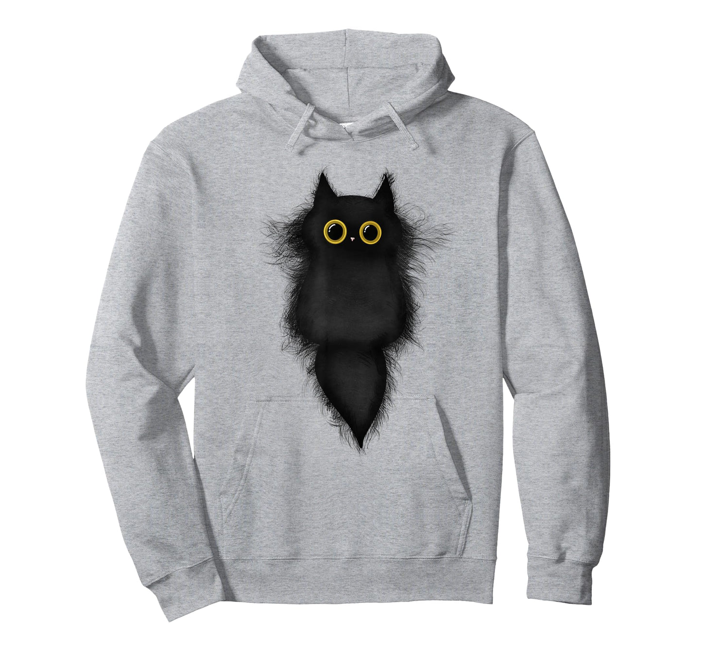 Cute Funny Black Cat Yellow Eyes Cat Lover Cat Mom Cat Dad T-Shirt