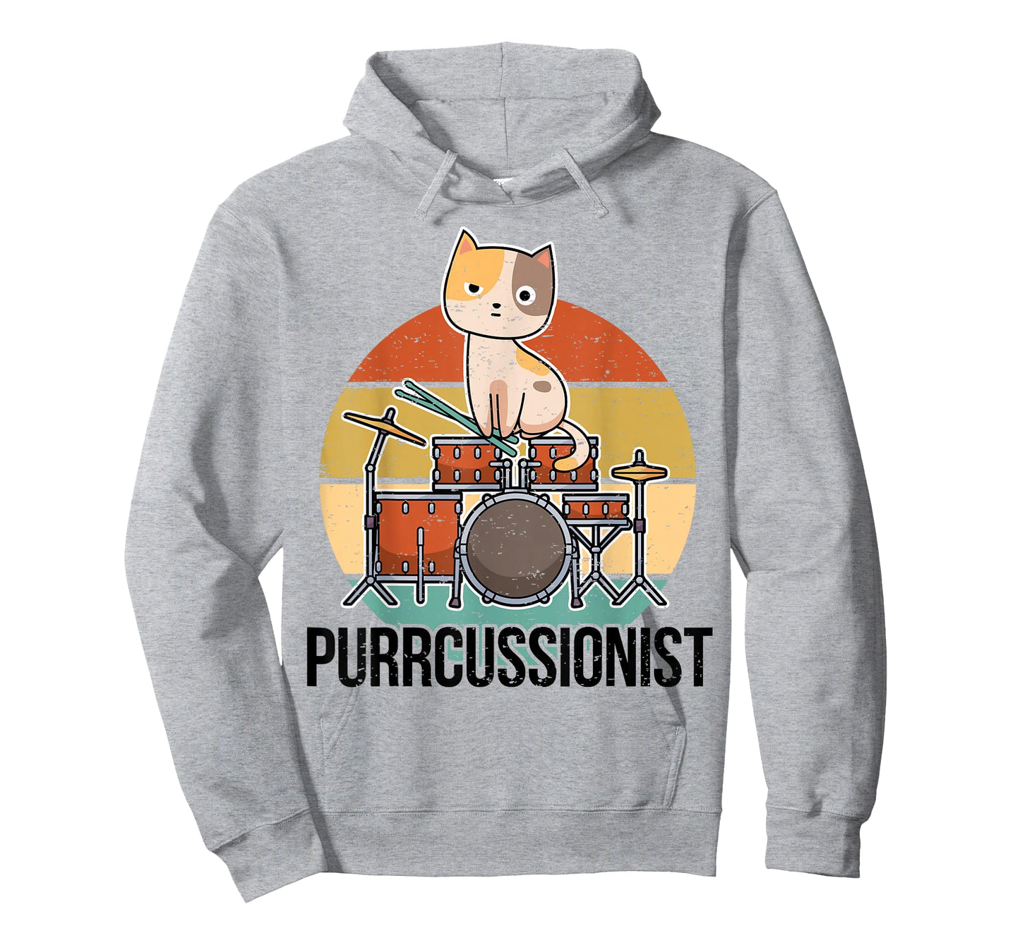 Funny Drumming Cat Percussion T-Shirt