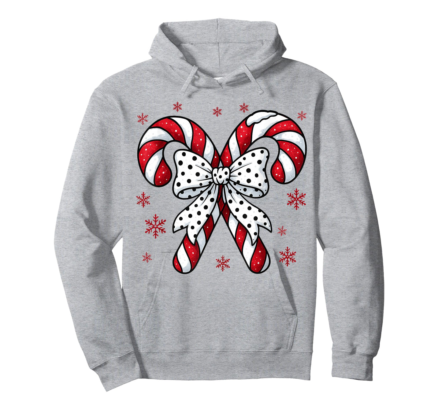 Candy Cane Christmas Season Girls Womens Retro Coquette Bow T-Shirt