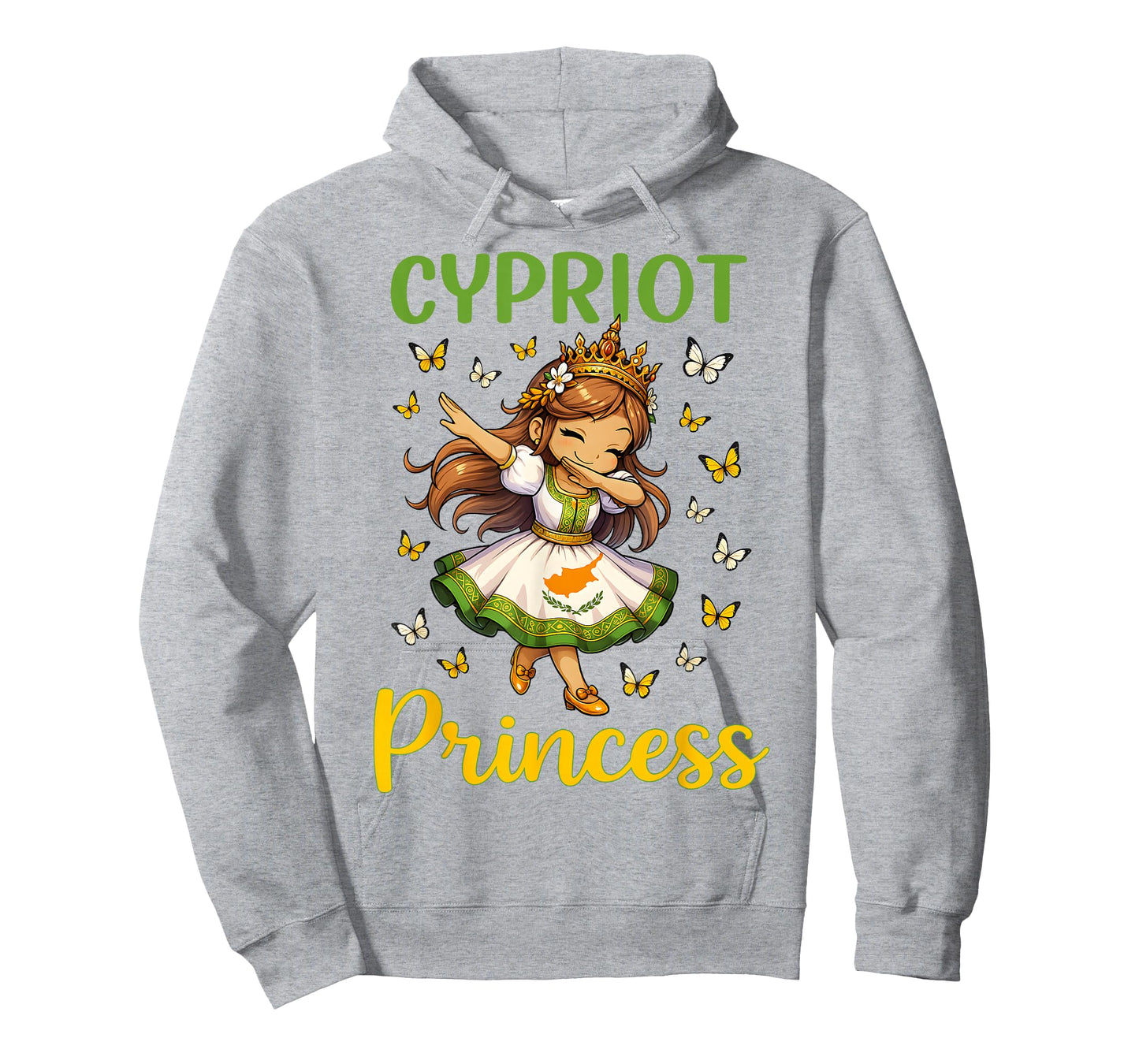 Cypriot Princess Dabbing Girl Cute Cyprus Pride Outfit Girls T-Shirt