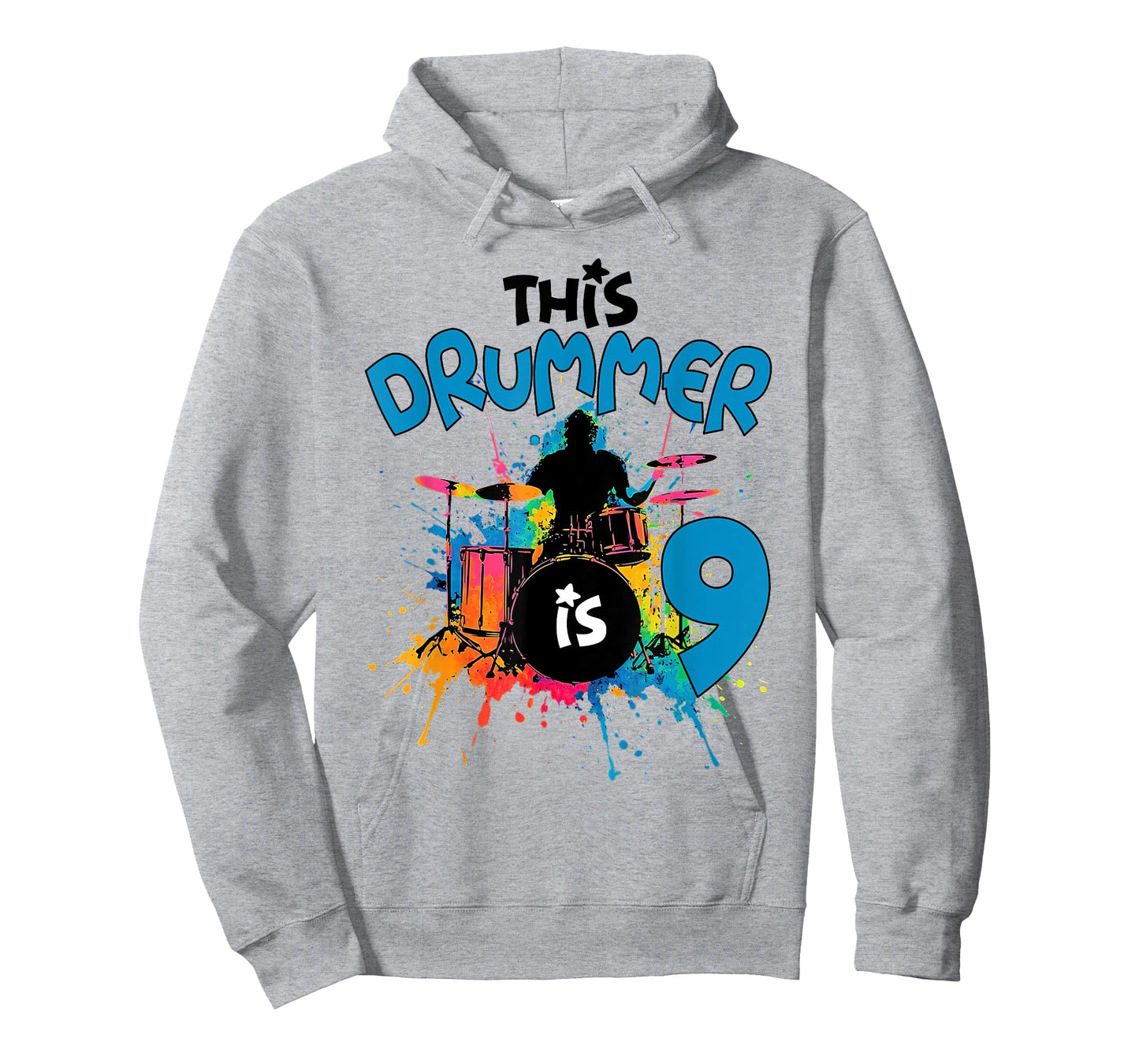 Colorful Drummer 9th Birthday Gift For 9 Years Old Kids T-Shirt