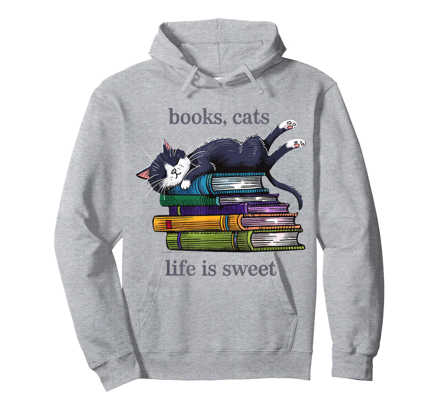 Funny Cats Books Lover Men Women T-Shirt