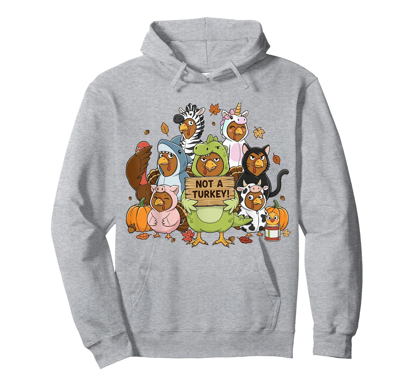 Funny Thanksgiving Turkey in Disguise Squad Animal Costumes T-Shirt
