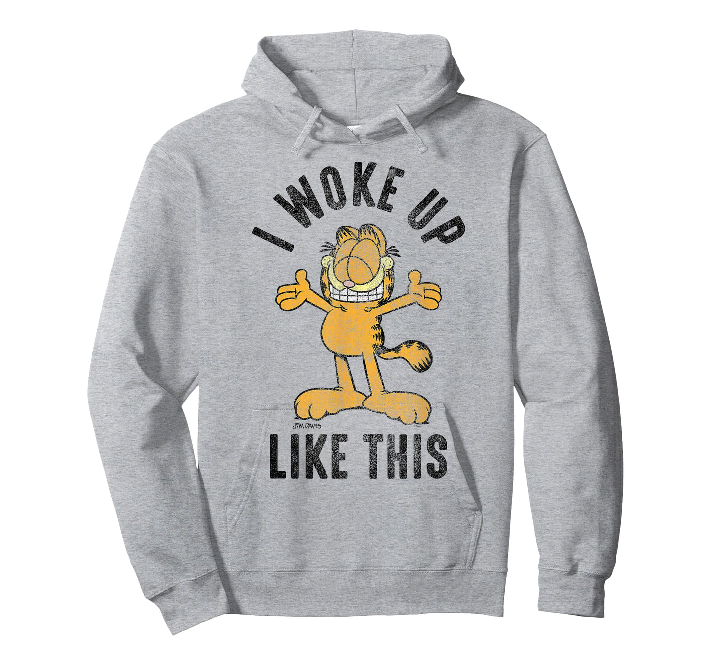 Garfield I Woke Up Like This Distressed Cartoon Cat T-Shirt