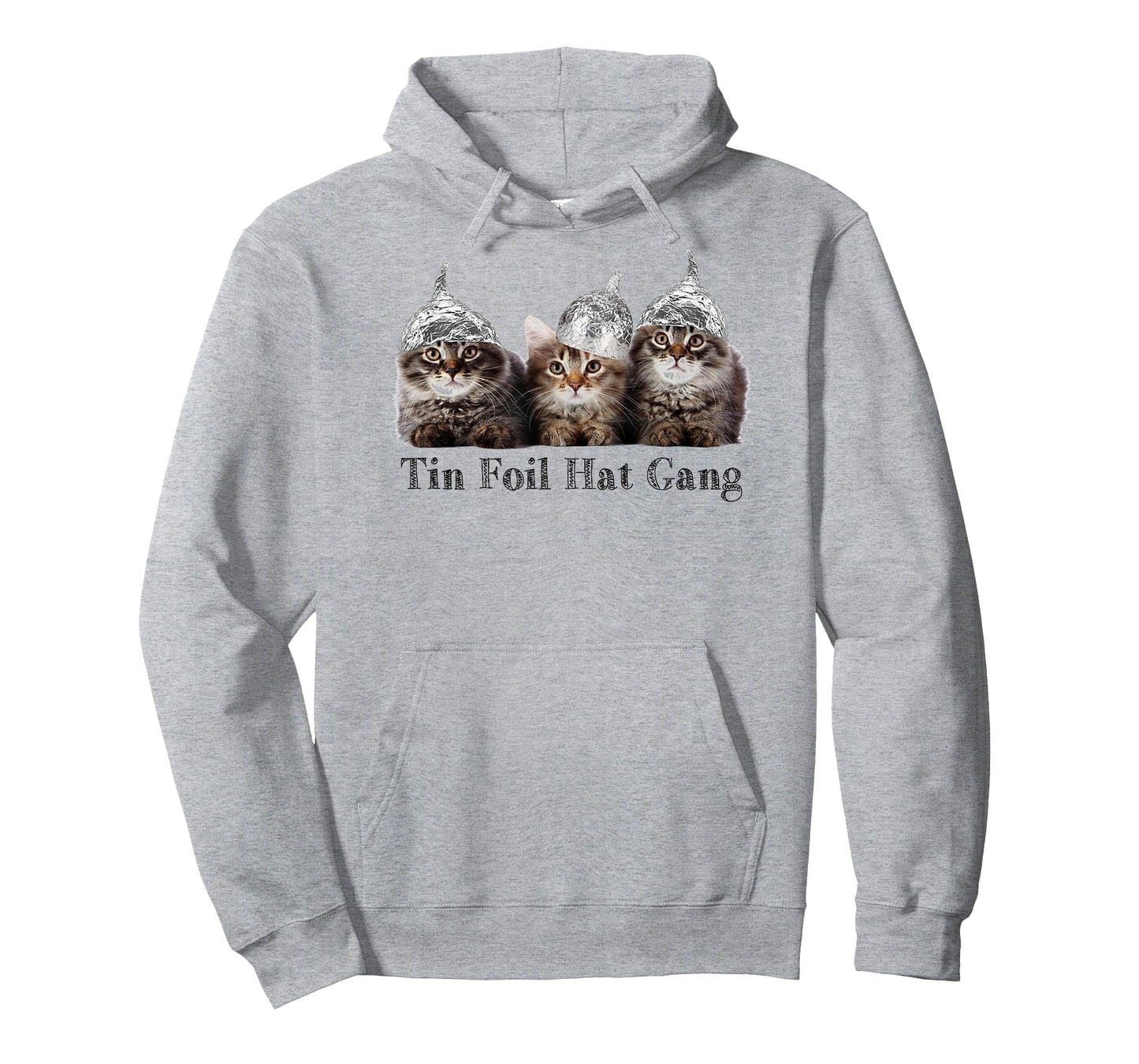 Tin Foil Hat Gang Kittens Funny Conspiracy Cat Lover T-Shirt
