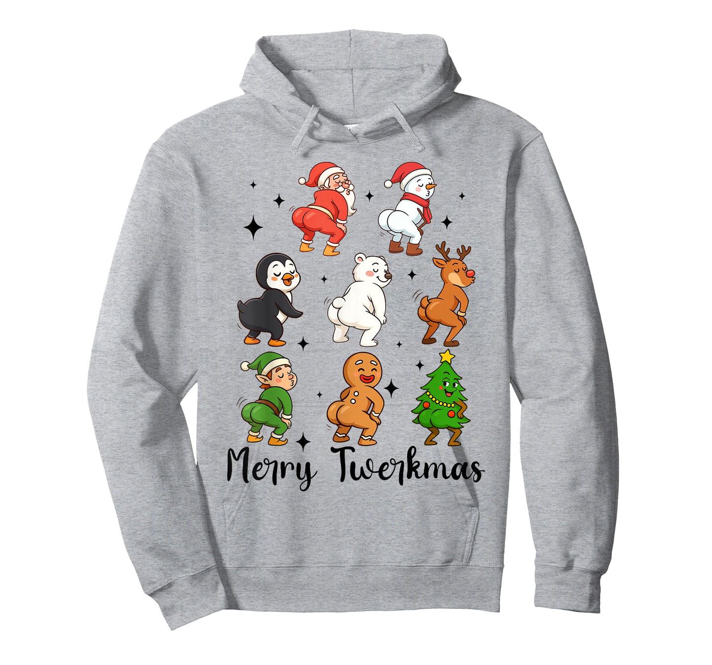 Funny Xmas Merry Twerkmas Christmas Characters Twerk Squad T-Shirt
