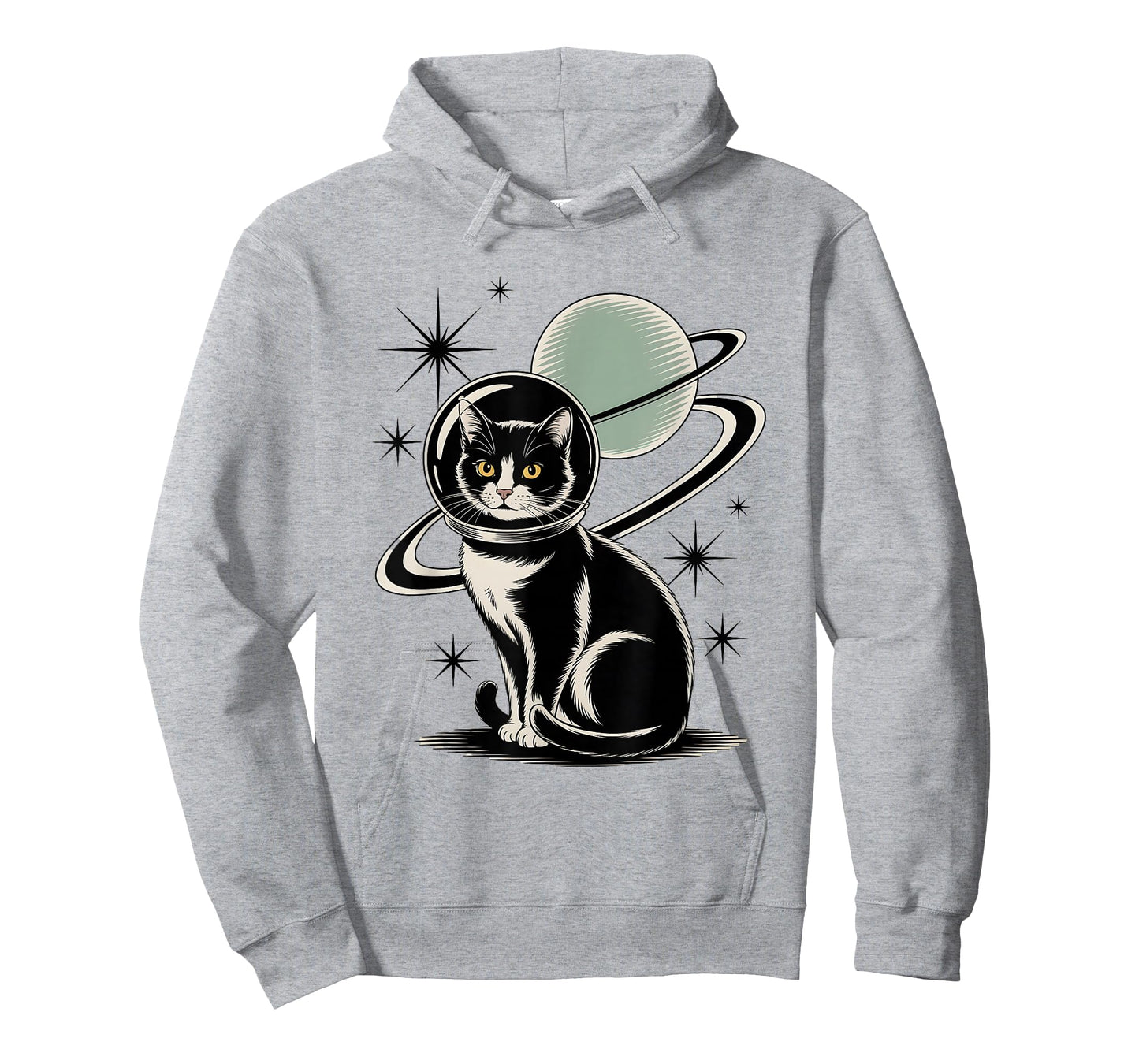 Tuxedo Cat Astronaut in Space T-Shirt