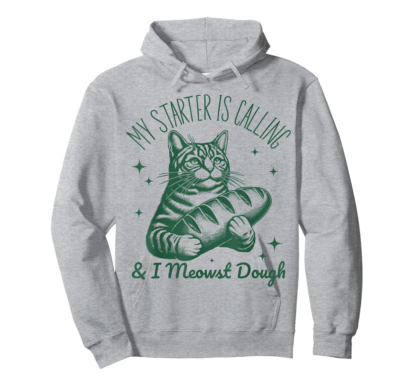 Bread Maker Dough Cat Funny Sourdough Starter Baking Pun T-Shirt for Men Women