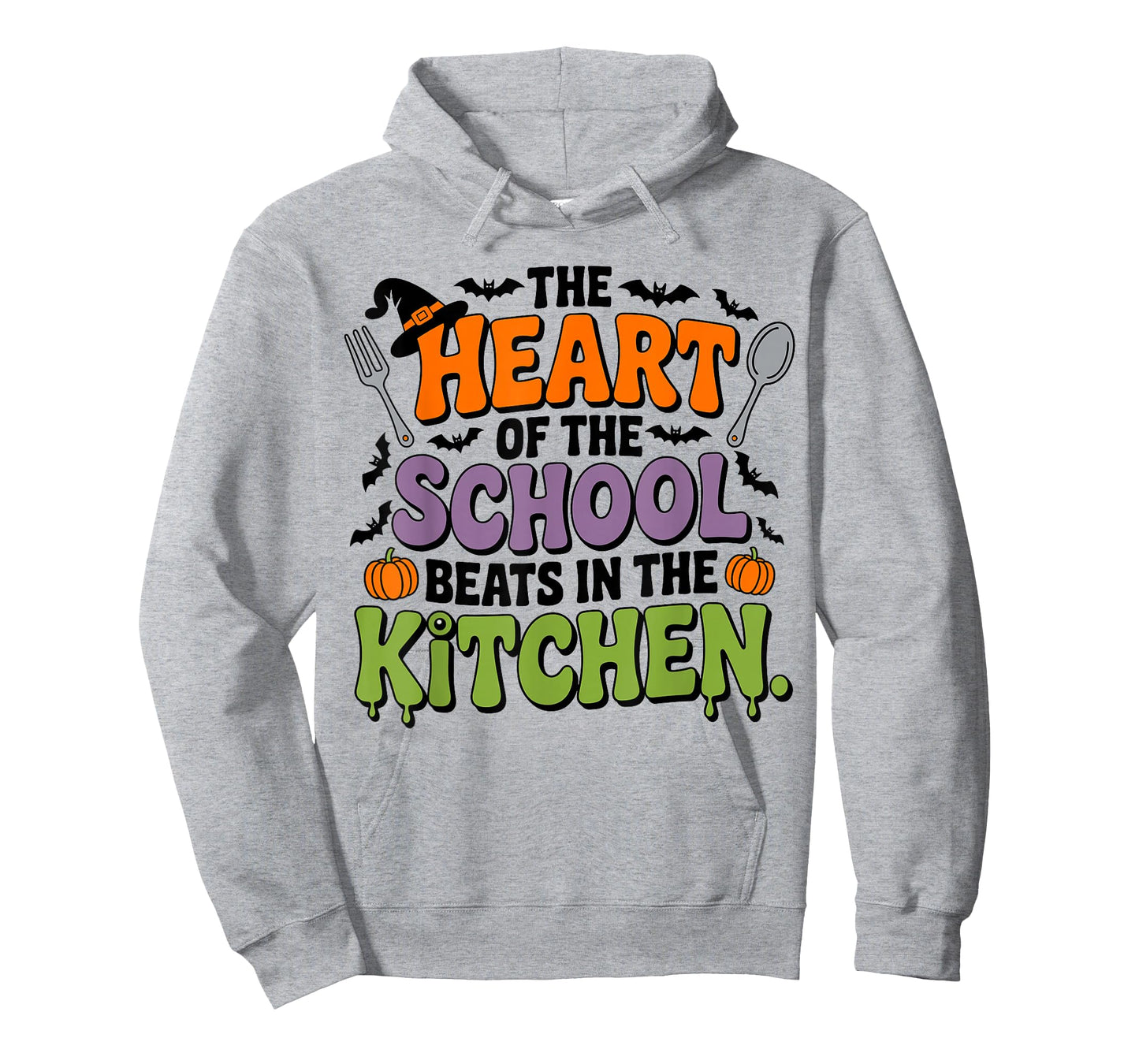 Cute The Heart of The School Beats in The Kitchen Lunch Lady T-Shirt