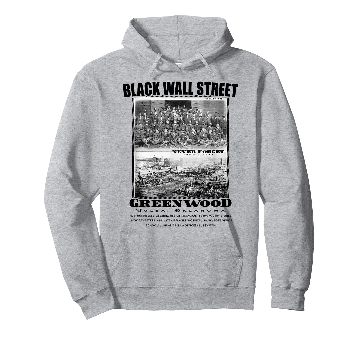 Black Wall Street Vintage Photos Black History T-Shirt