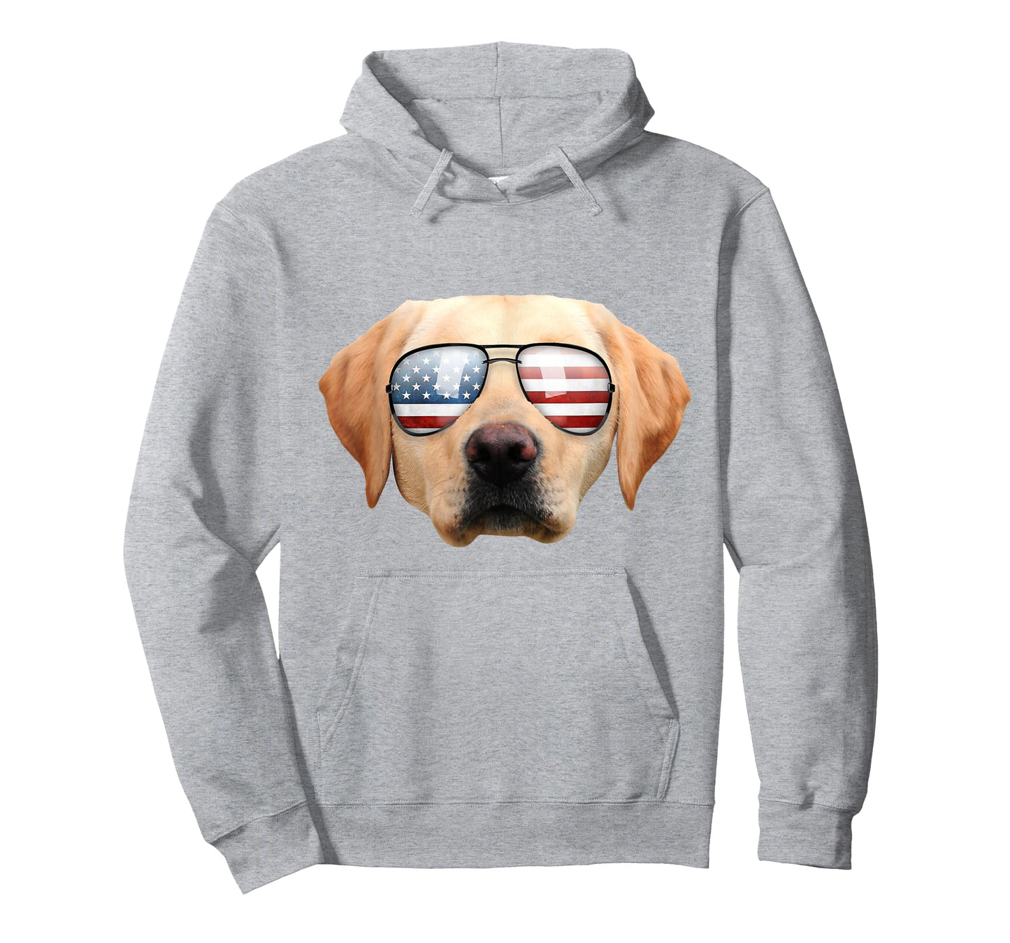 Funny Cute Patriotic Yellow Lab Sunglasses Dog T-Shirt T-Shirt