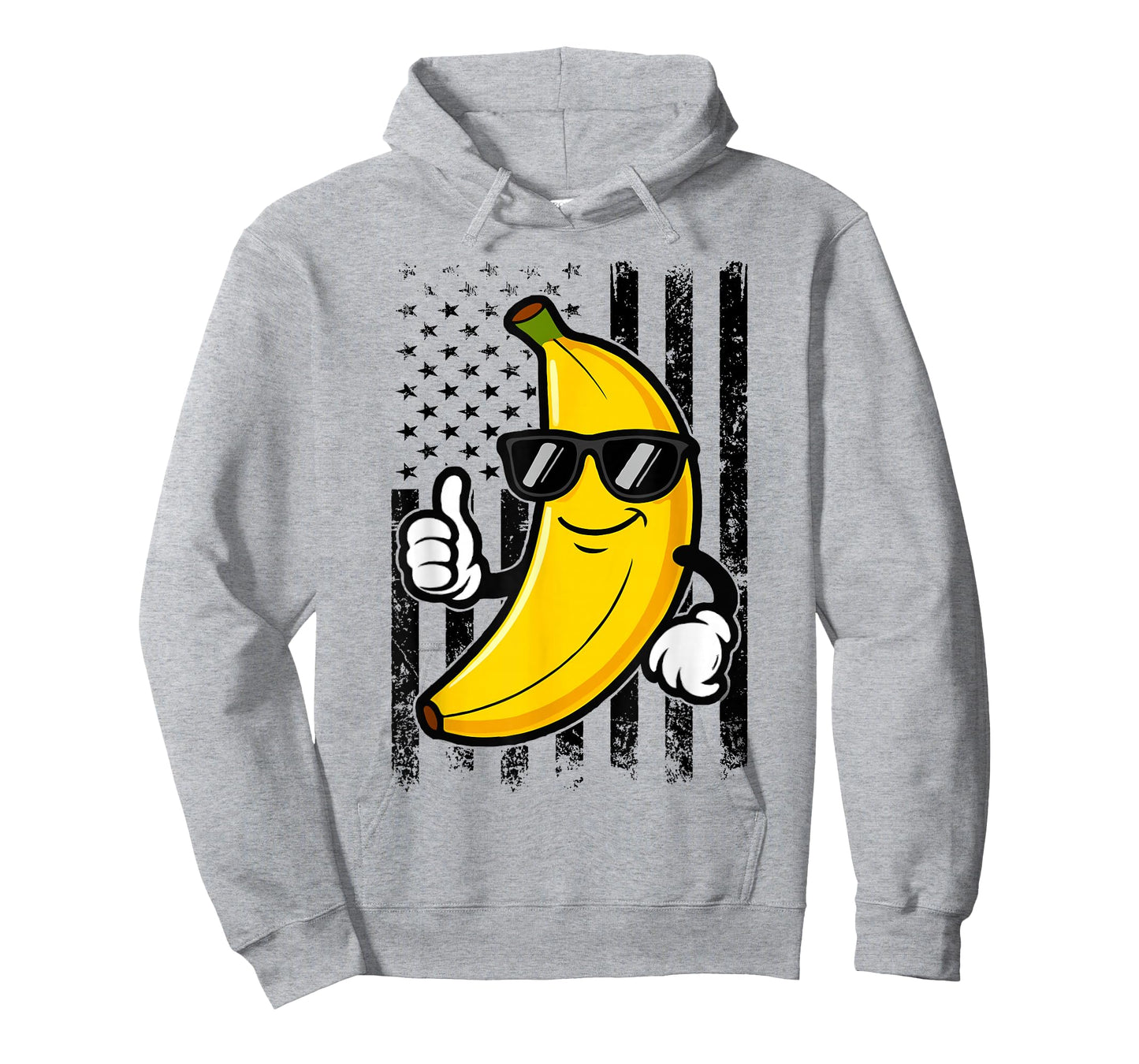 Funny Banana Retro American Flag Banana Lover Boys Kids Men T-Shirt