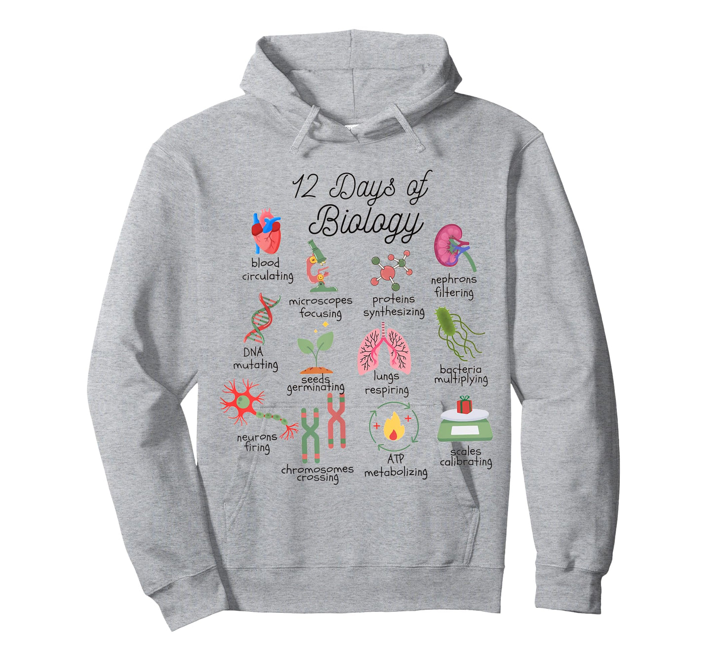 12 Days Of Biology Science Christmas Science Teacher Student T-Shirt
