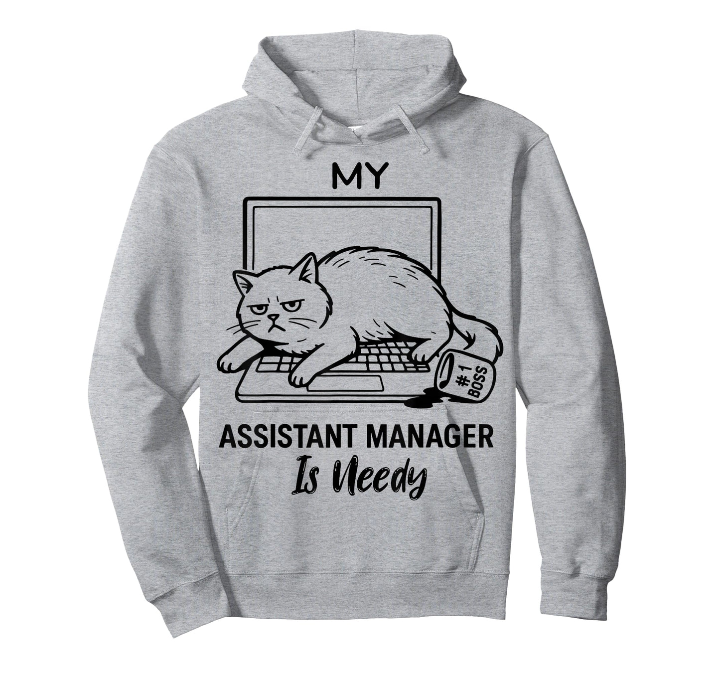 My Co-Worker is Needy - Funny Work from Home Cat Men Women T-Shirt
