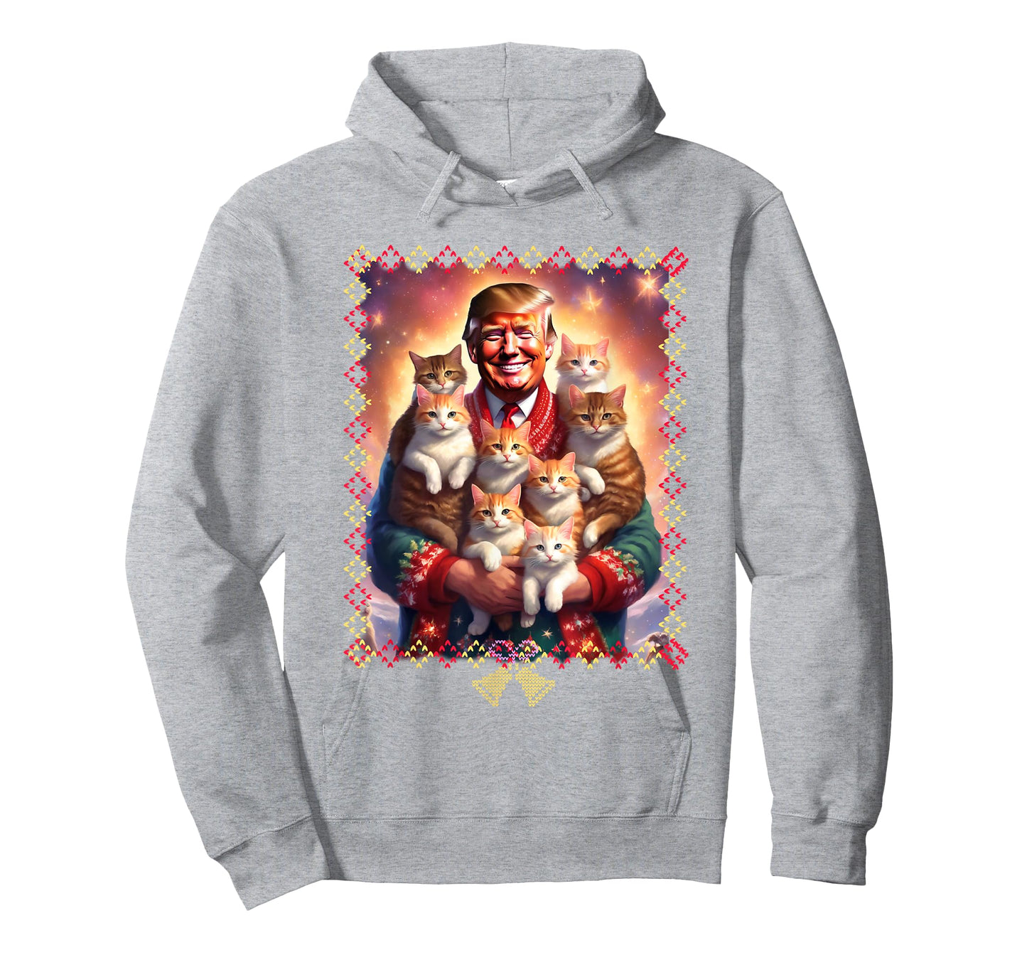 Funny Cat Lover Christmas Sweater Trump Christmas T-Shirt for Men Women