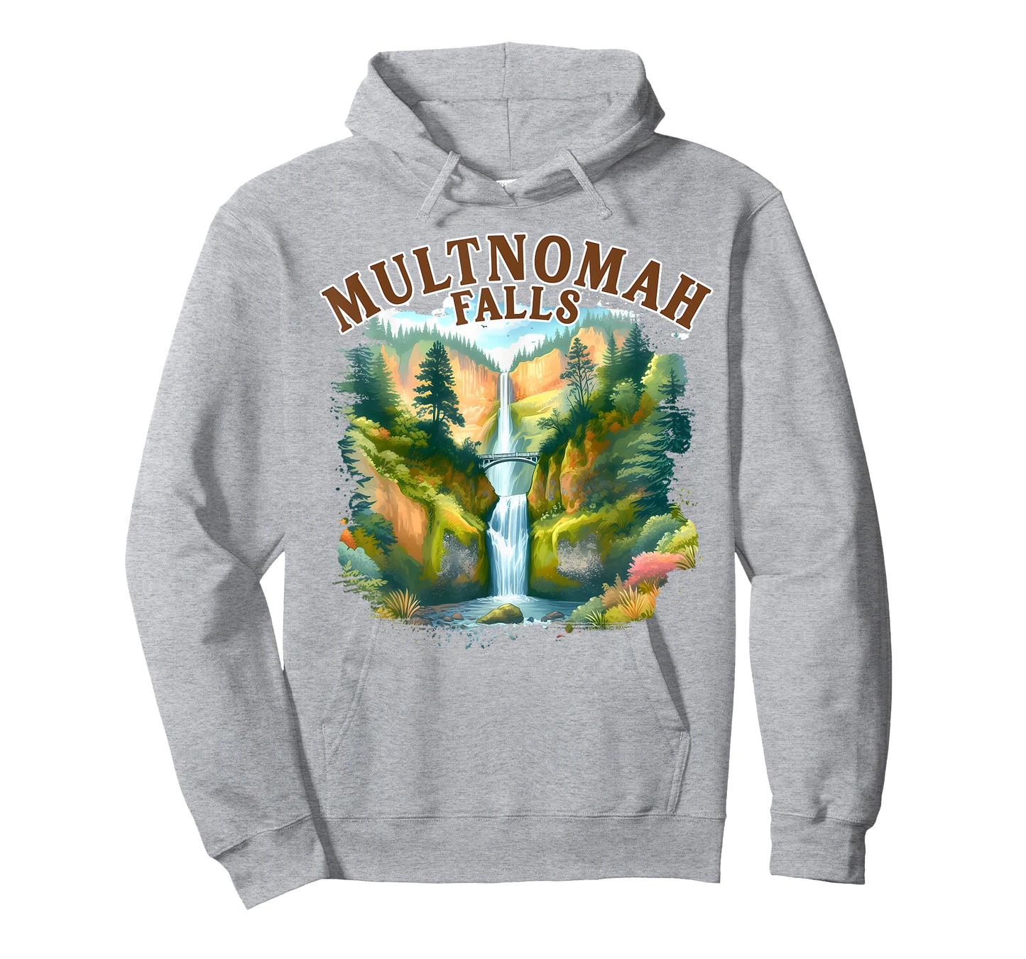 Multnomah Falls Waterfall Oregon Nature Exploring Travel T-Shirt