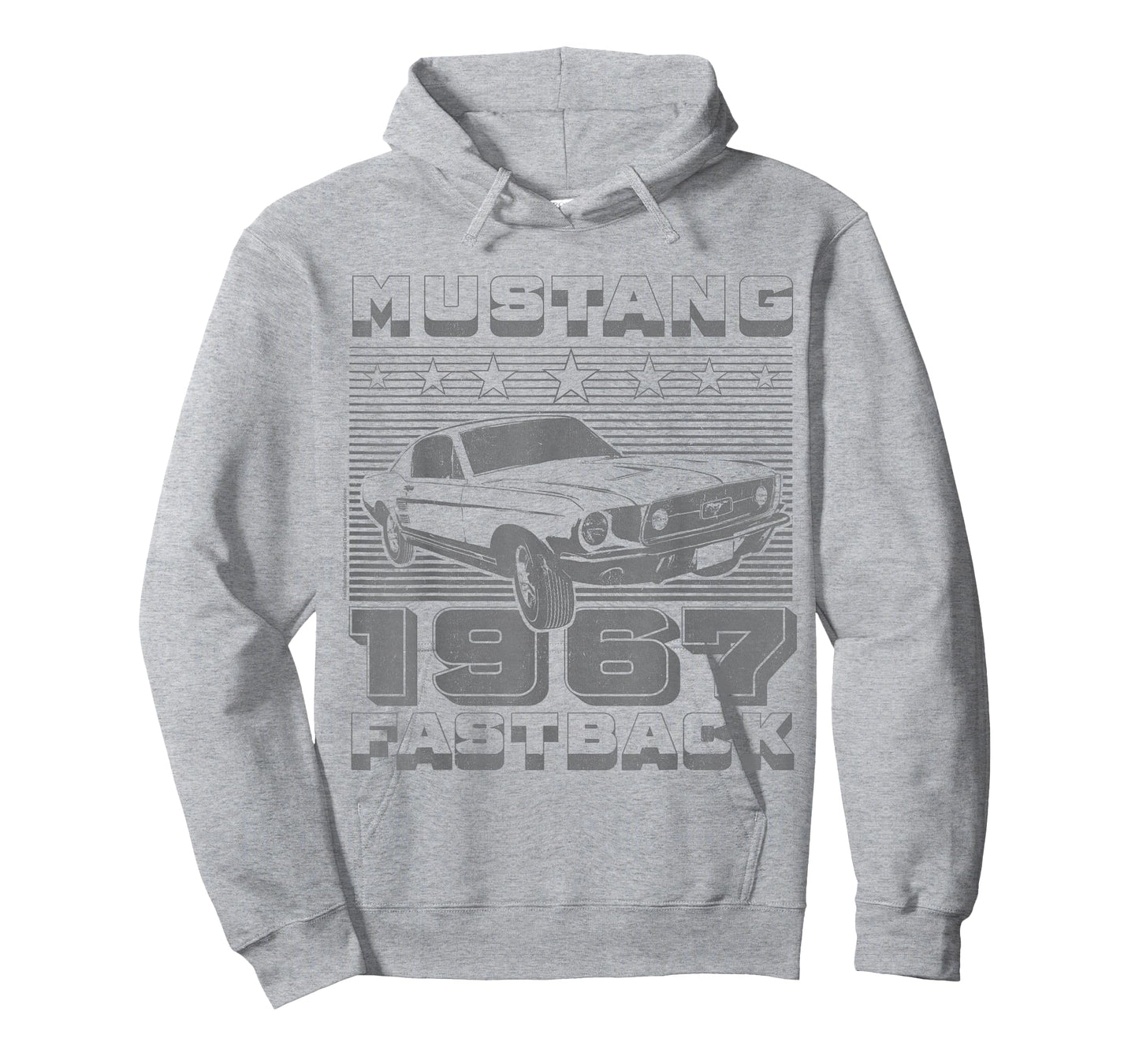 Ford - Mustang Fastback Patriotic Stars and Stripes 1967 T-Shirt