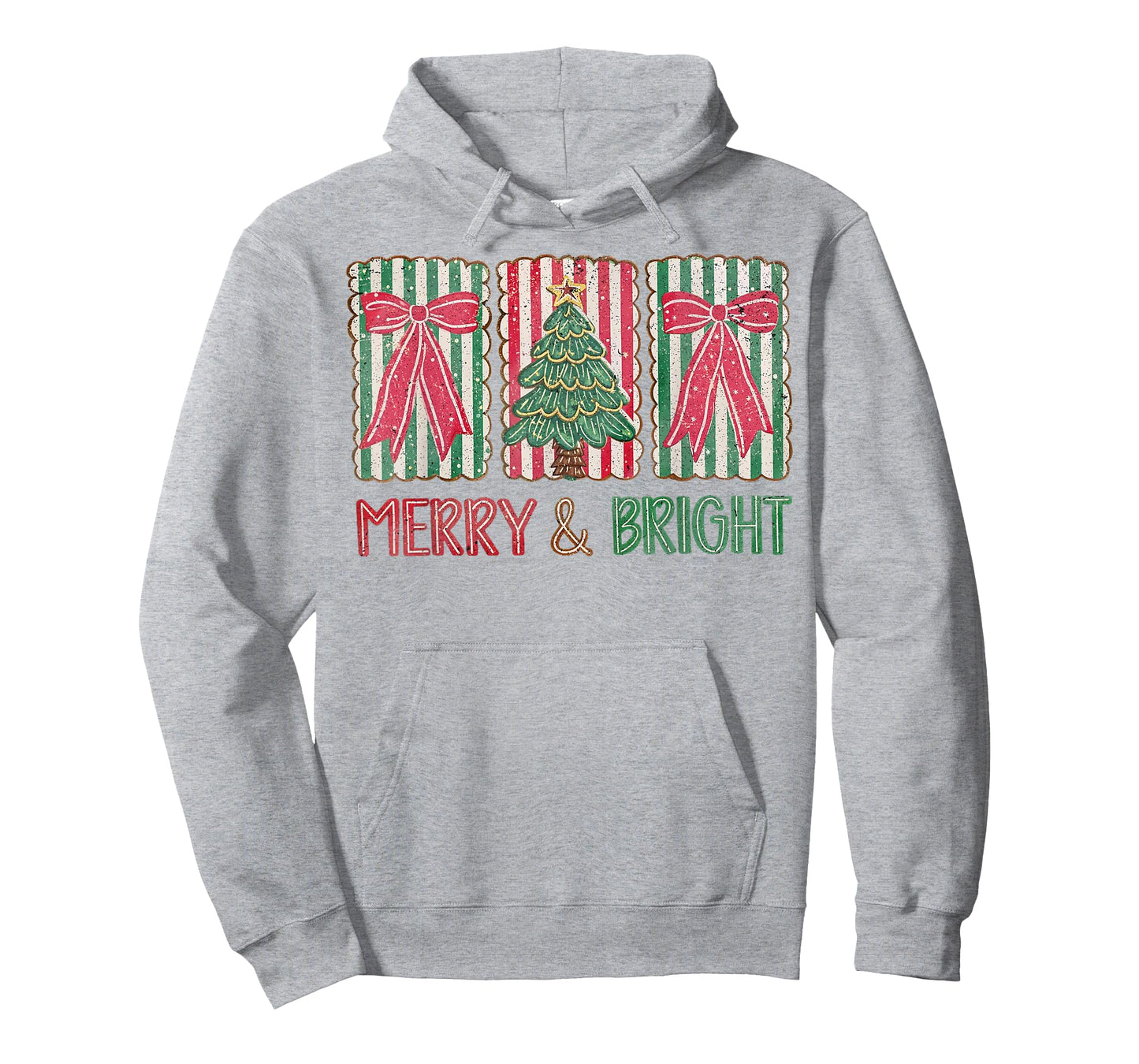 Preppy Merry & Bright Coquette Bow Christmas Tree Women Girl T-Shirt