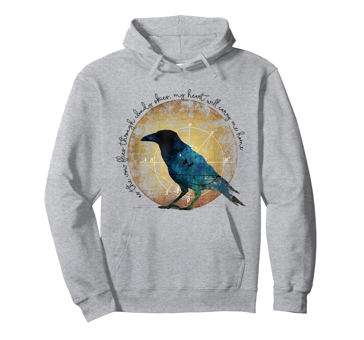 As the Crow Flies - Crow Raven Moon Art T-Shirt