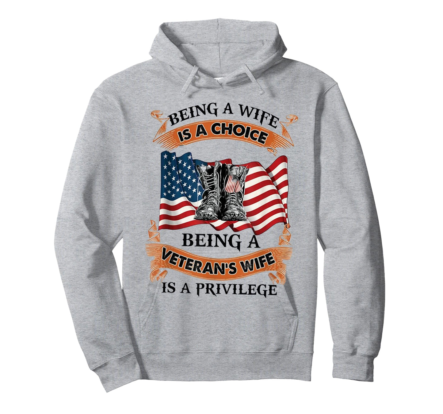 Being A Veteran's Wife Is A Privilege American Flag Boots T-Shirt