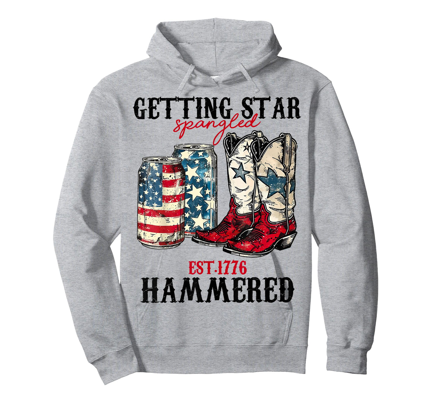 Getting Star Spangled Hammered Funny America 4th Of July T-Shirt