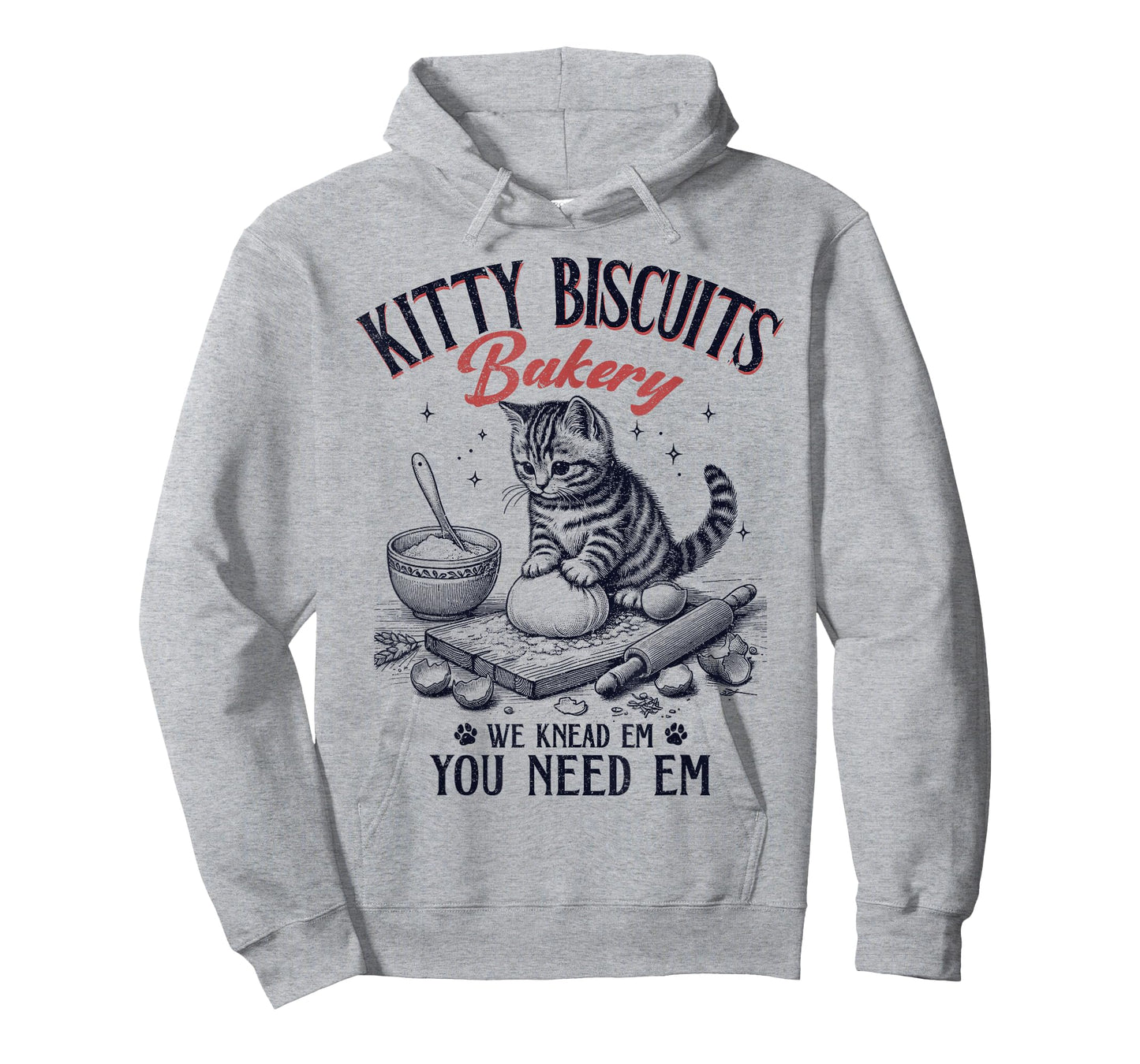 Cute Kitty Biscuits Bakery Vintage T-Shirt