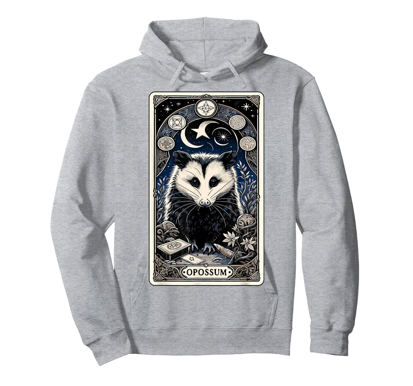 Opossum Tarot Card Goth Possum Witchcraft Gothic Occult T-Shirt