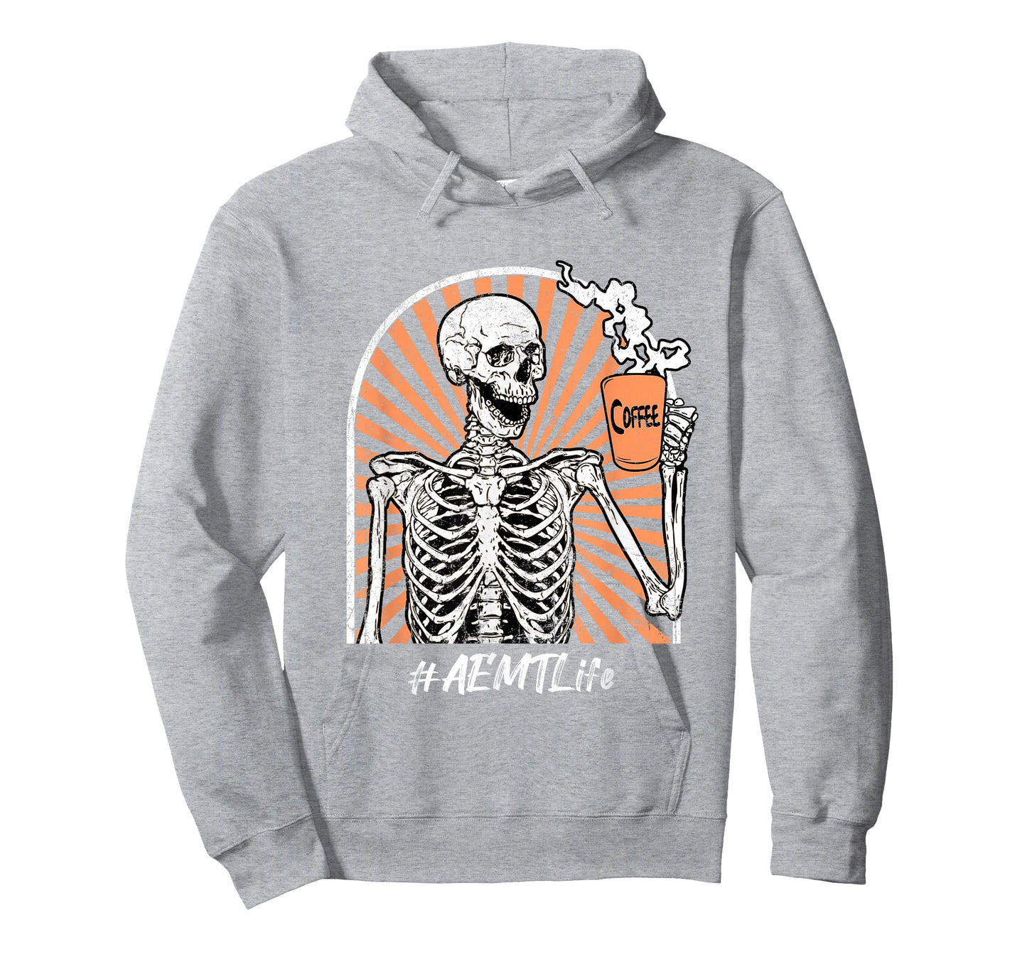 AEMT Life Coffee Skeleton Exhausted Funny T-Shirt