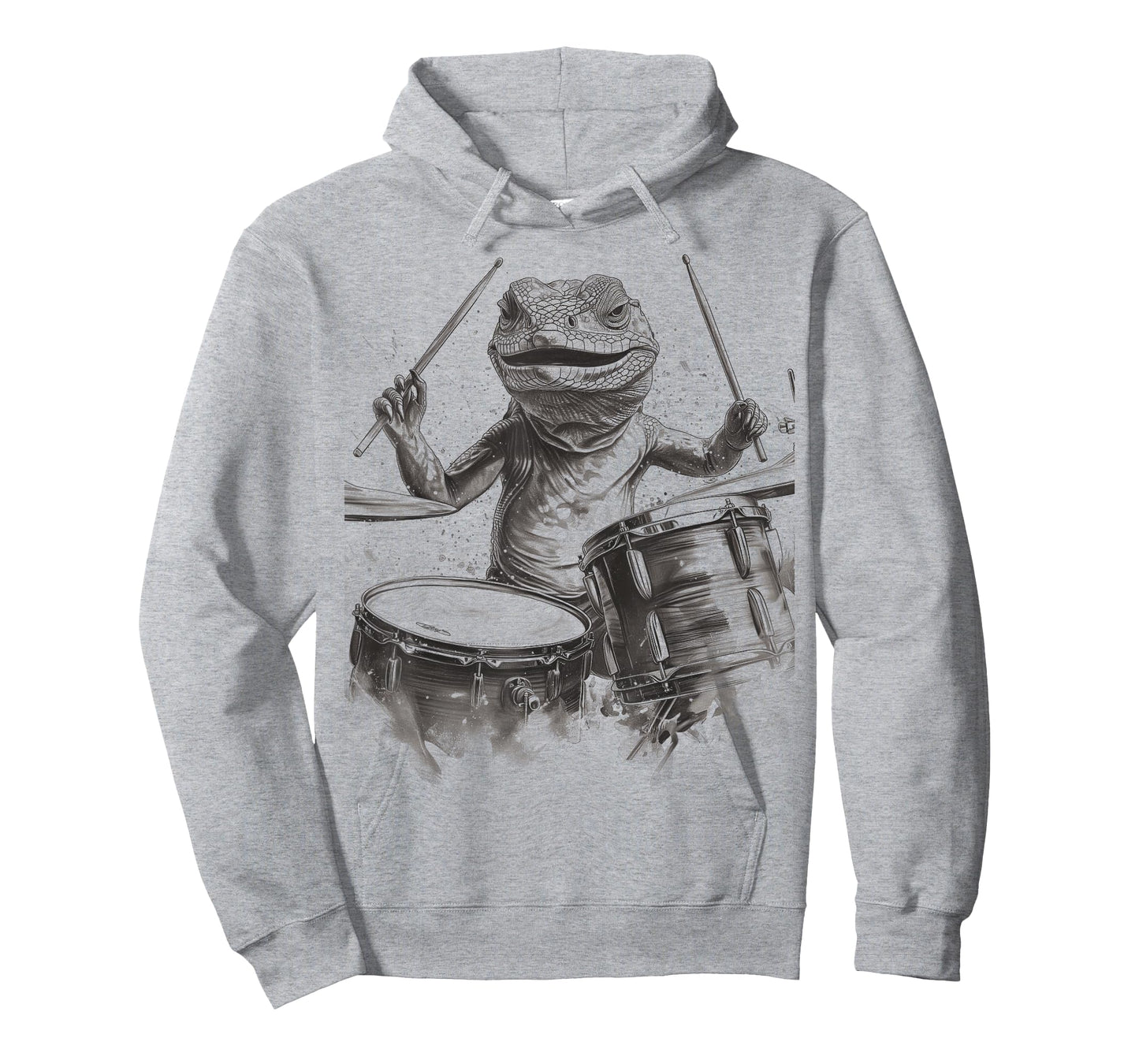Drumming Lizard Funny Reptile Drummer TEEMONGOUS T-Shirt