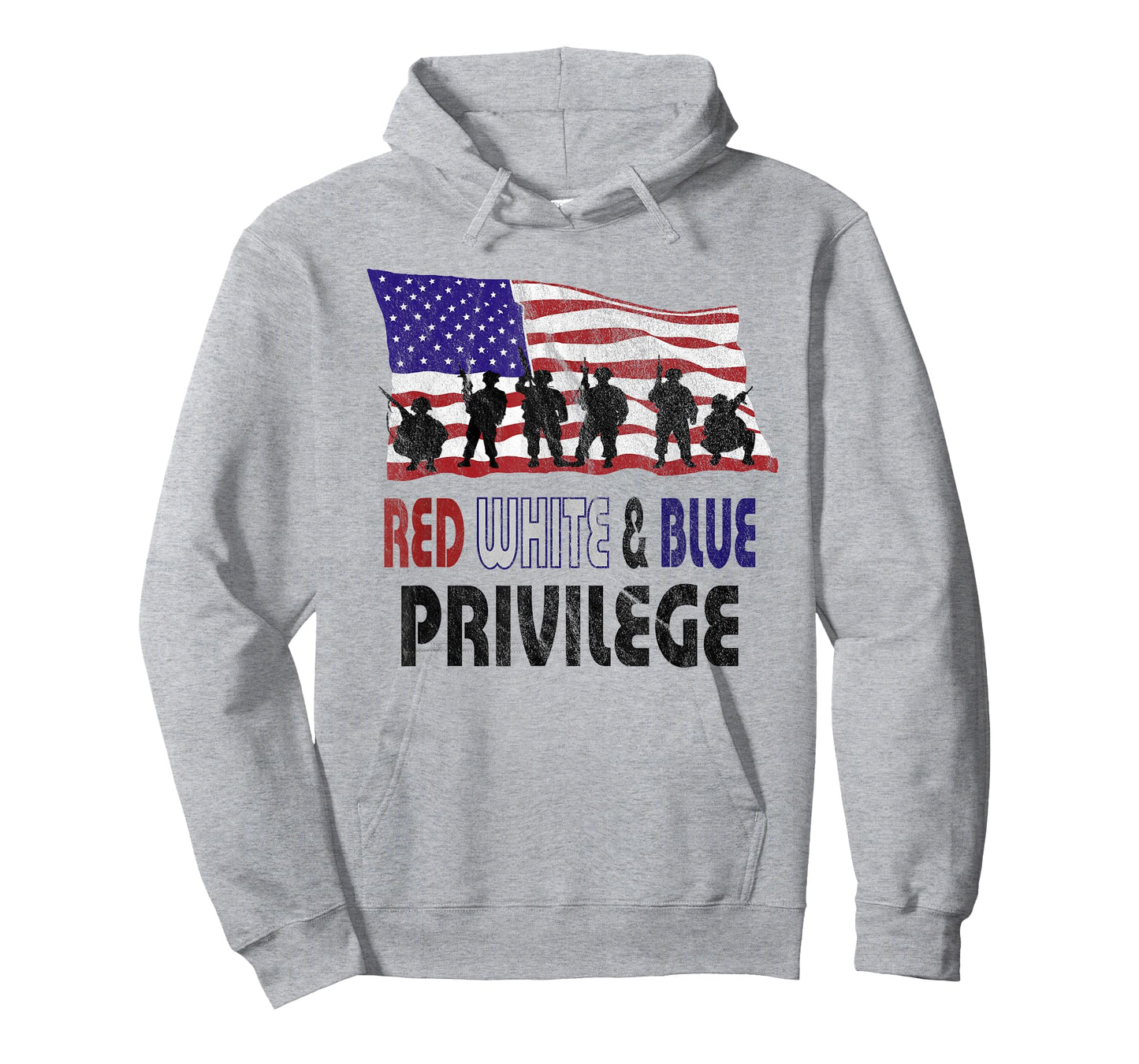 Red White & Blue Privilege Veteran's Day T-Shirt Vets T-Shirt