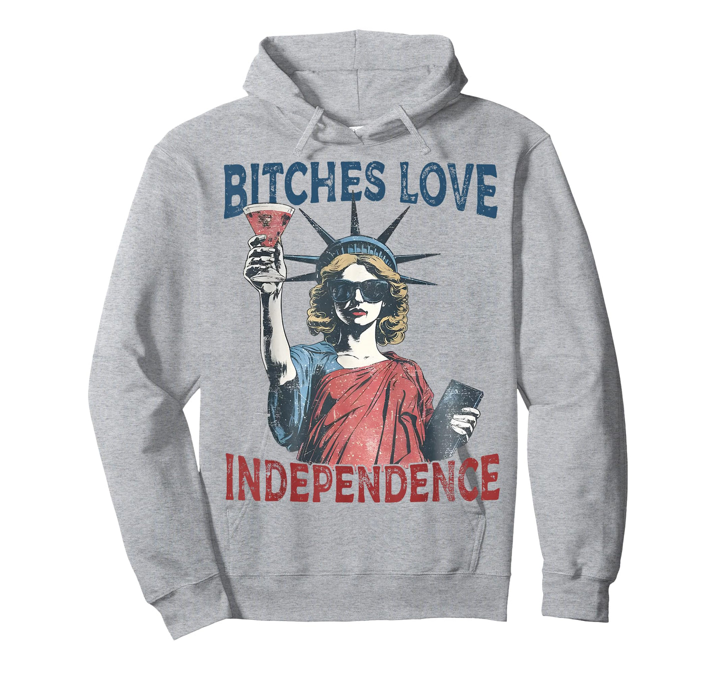 Retro Bitches Love Independence Funny 4th of July T-Shirt