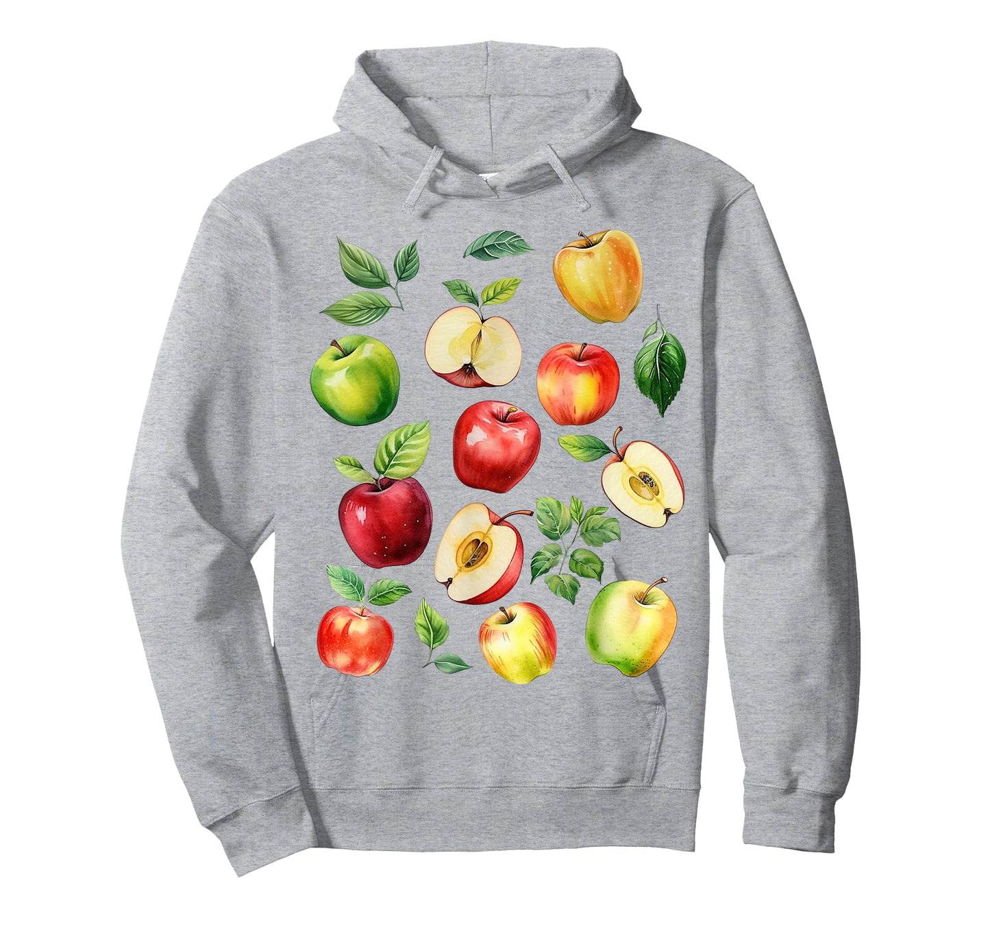 Apple Picking Farmer Apple Varieties Watercolor Farm Fresh T-Shirt