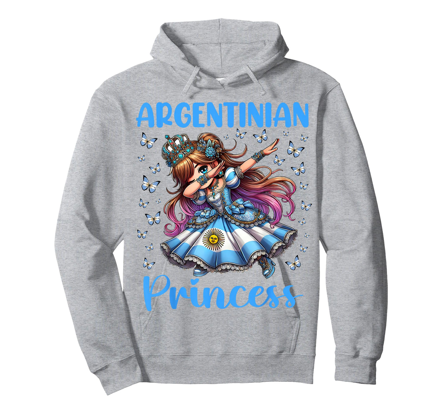 Argentinian Princess Dab Girl Flag Dress Culture for Kids T-Shirt