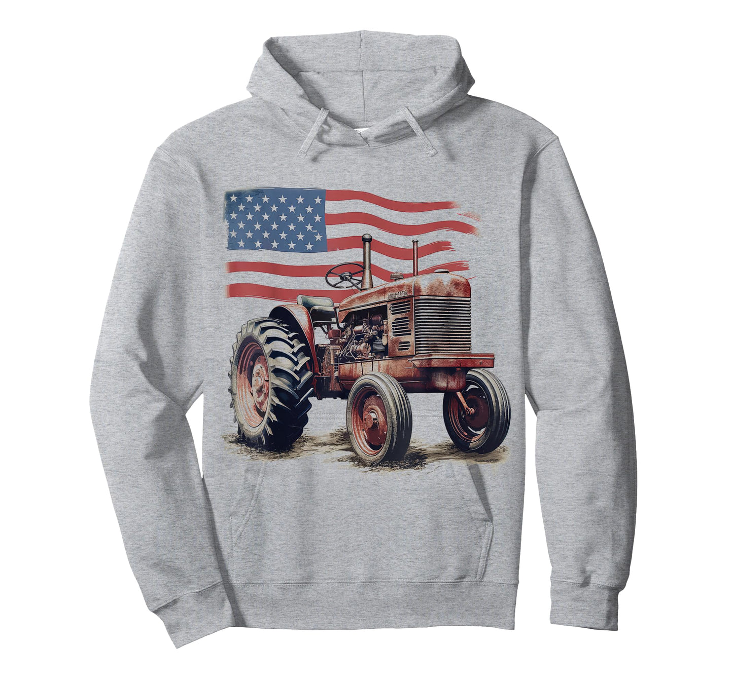 Patriotic Tractor American Flag Tractor Farmer Farm Men Boys T-Shirt