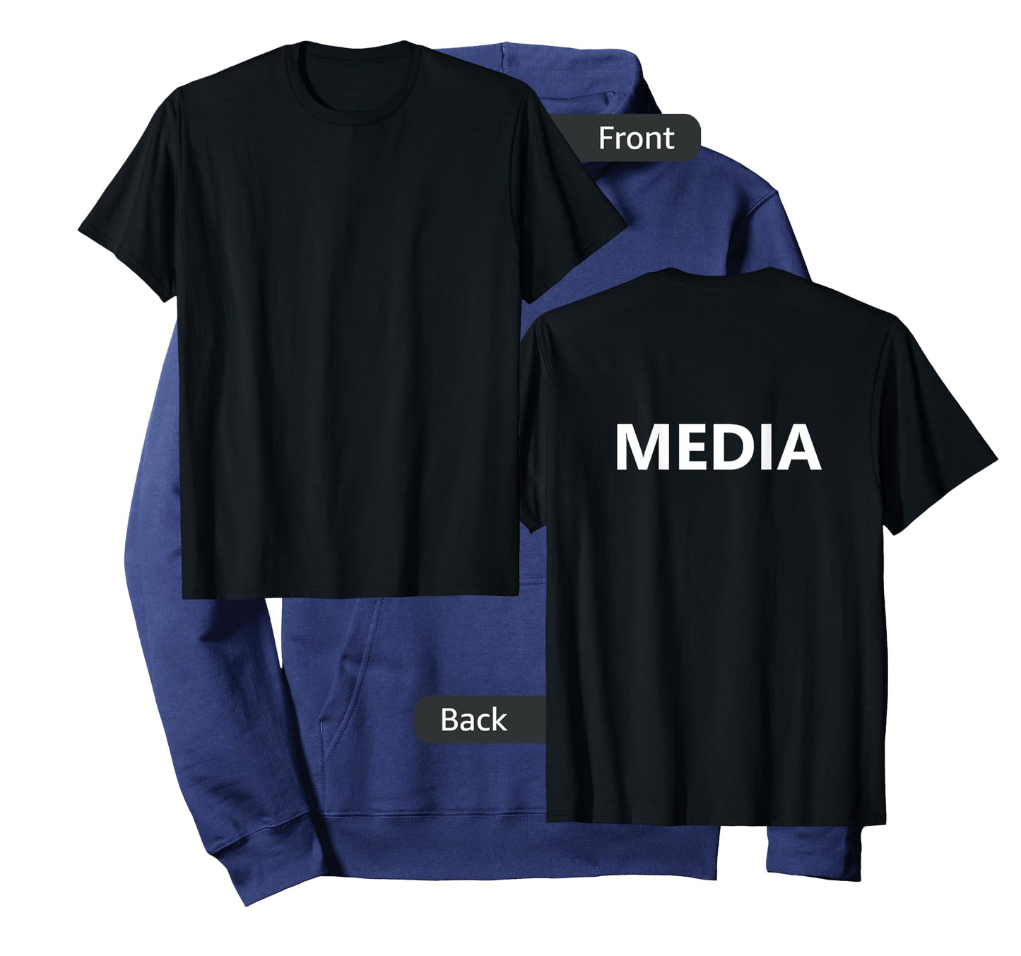 Media Staff Job Camera Guy Reporter Journalist (Back Print) T-Shirt