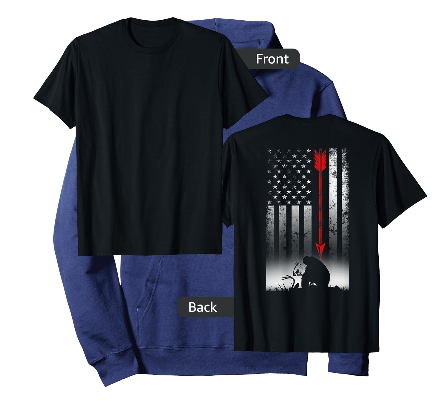 Bow Deer Hunting American Flag Gift for Bow Hunting T-Shirt