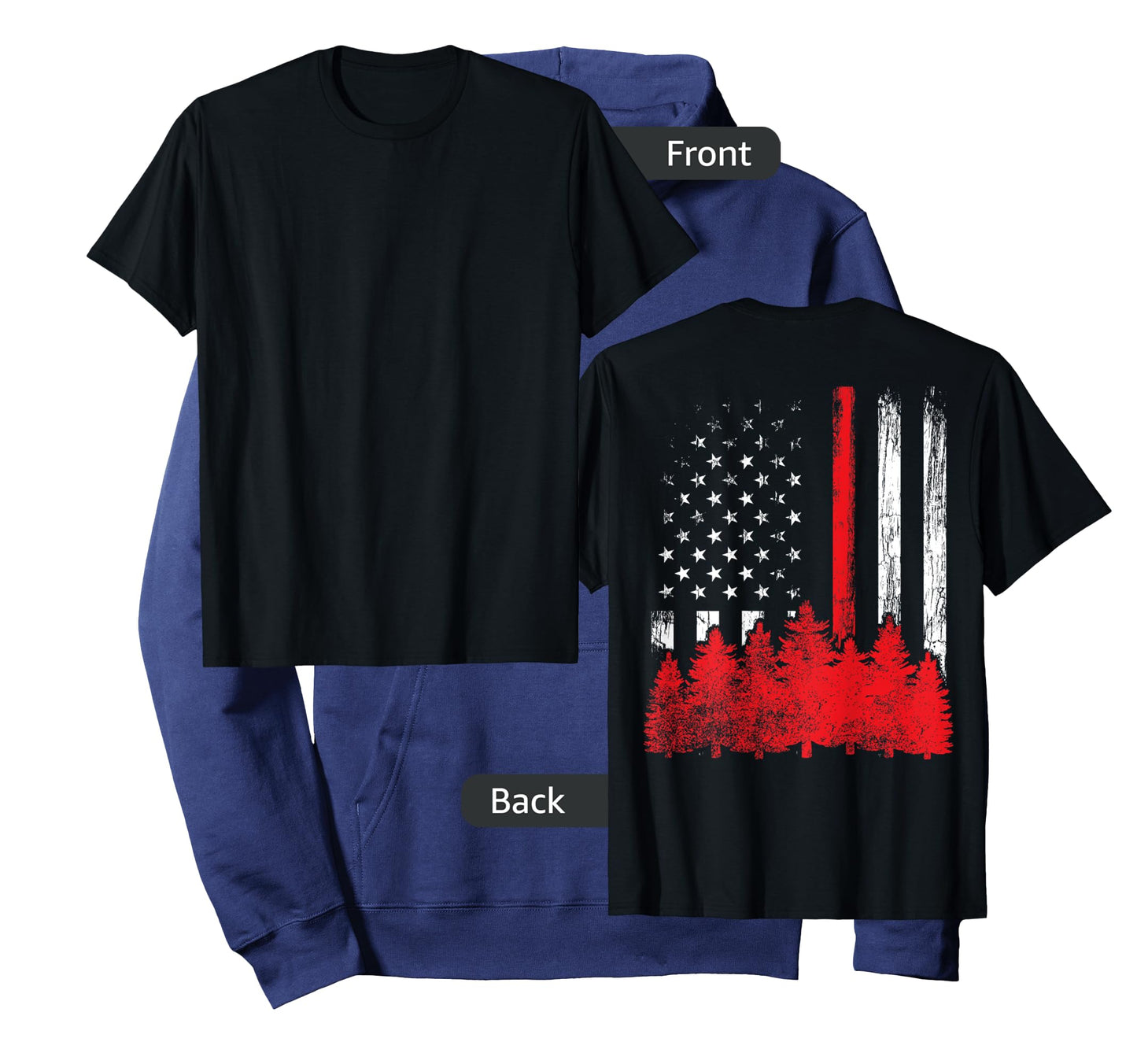 Thin Red Line American Flag Wildland Firefighter Shirts Gift T-Shirt