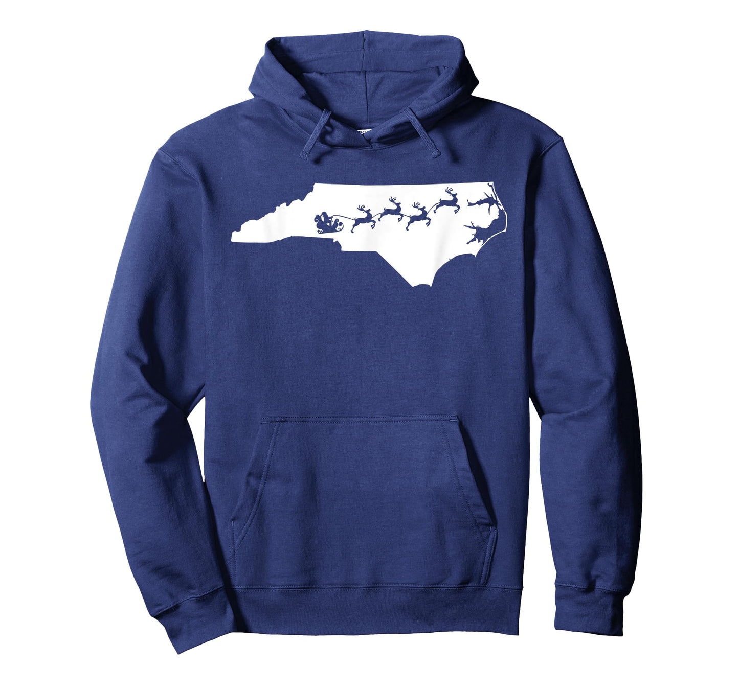 North Carolina Christmas Map Reindeer T-Shirt