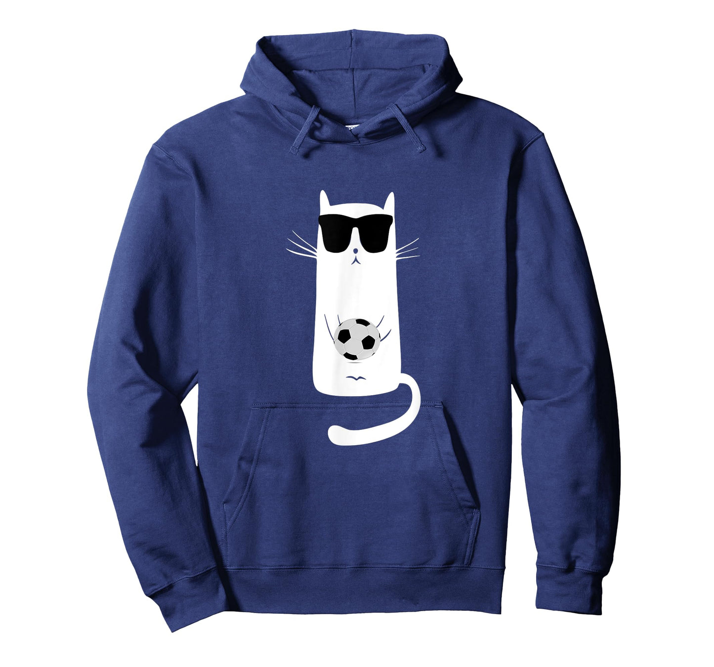 Funny Cat Wearing Sunglasses Playing Soccer Football T-Shirt