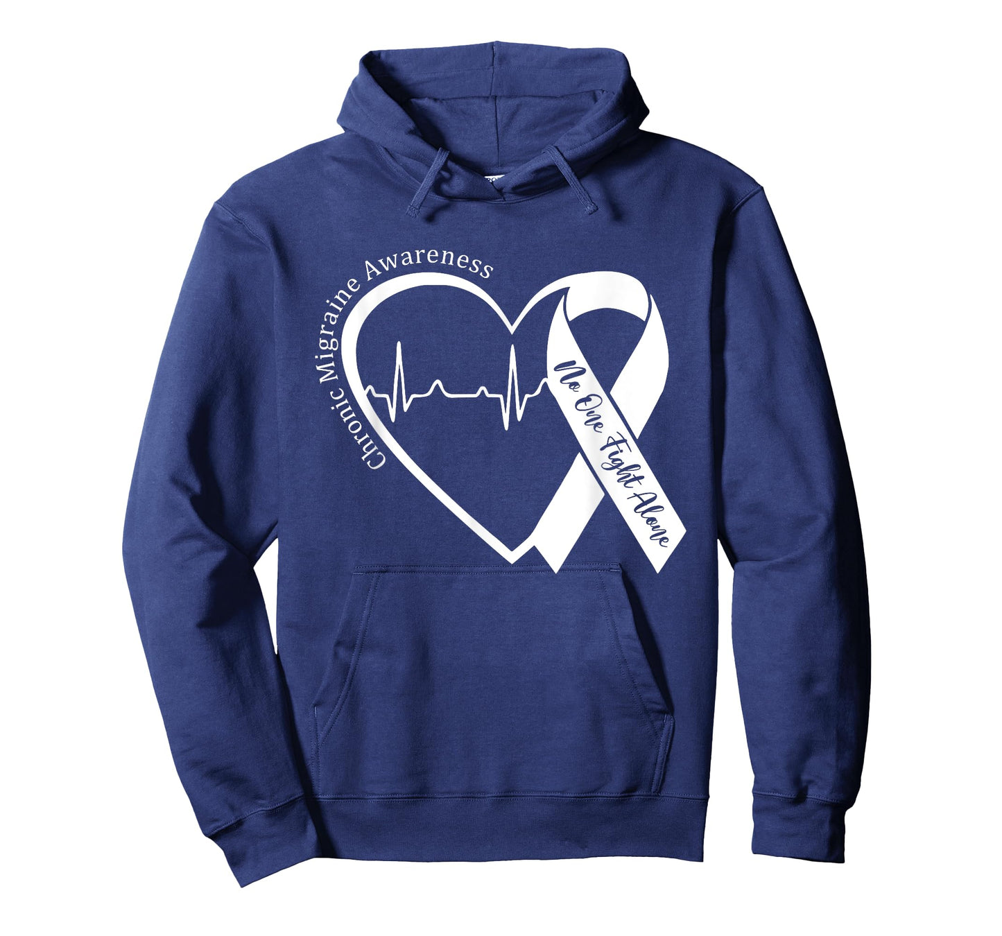 Chronic Migraine Awareness Month Heart Purple Ribbon Support T-Shirt