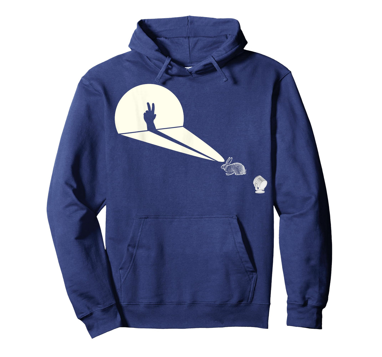 Funny Rabbit Silhouette Hand Shadow Puppetry - Funny Puppet T-Shirt